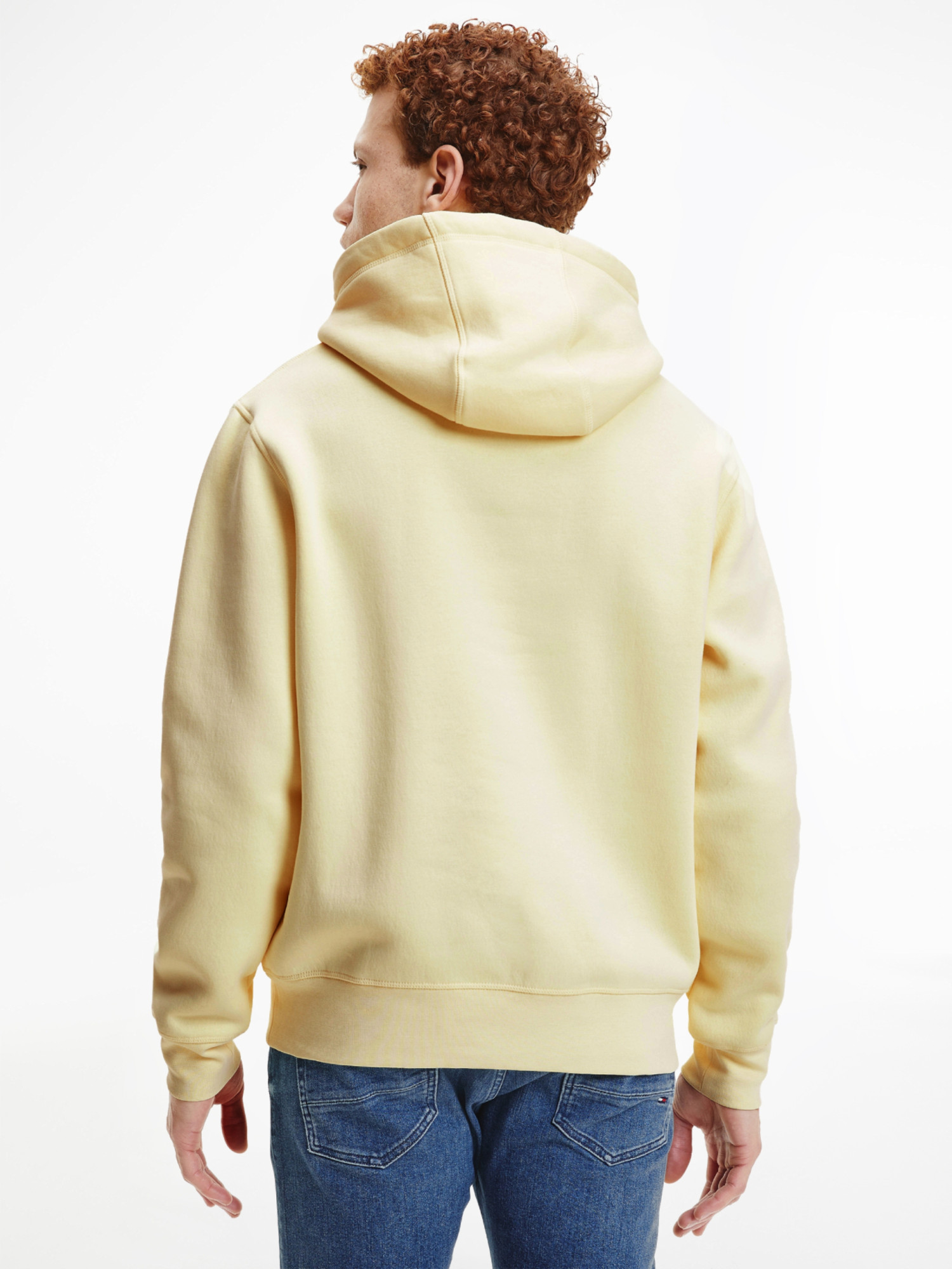 detail Tommy Hilfiger pánska žltá mikina Logo Hoody