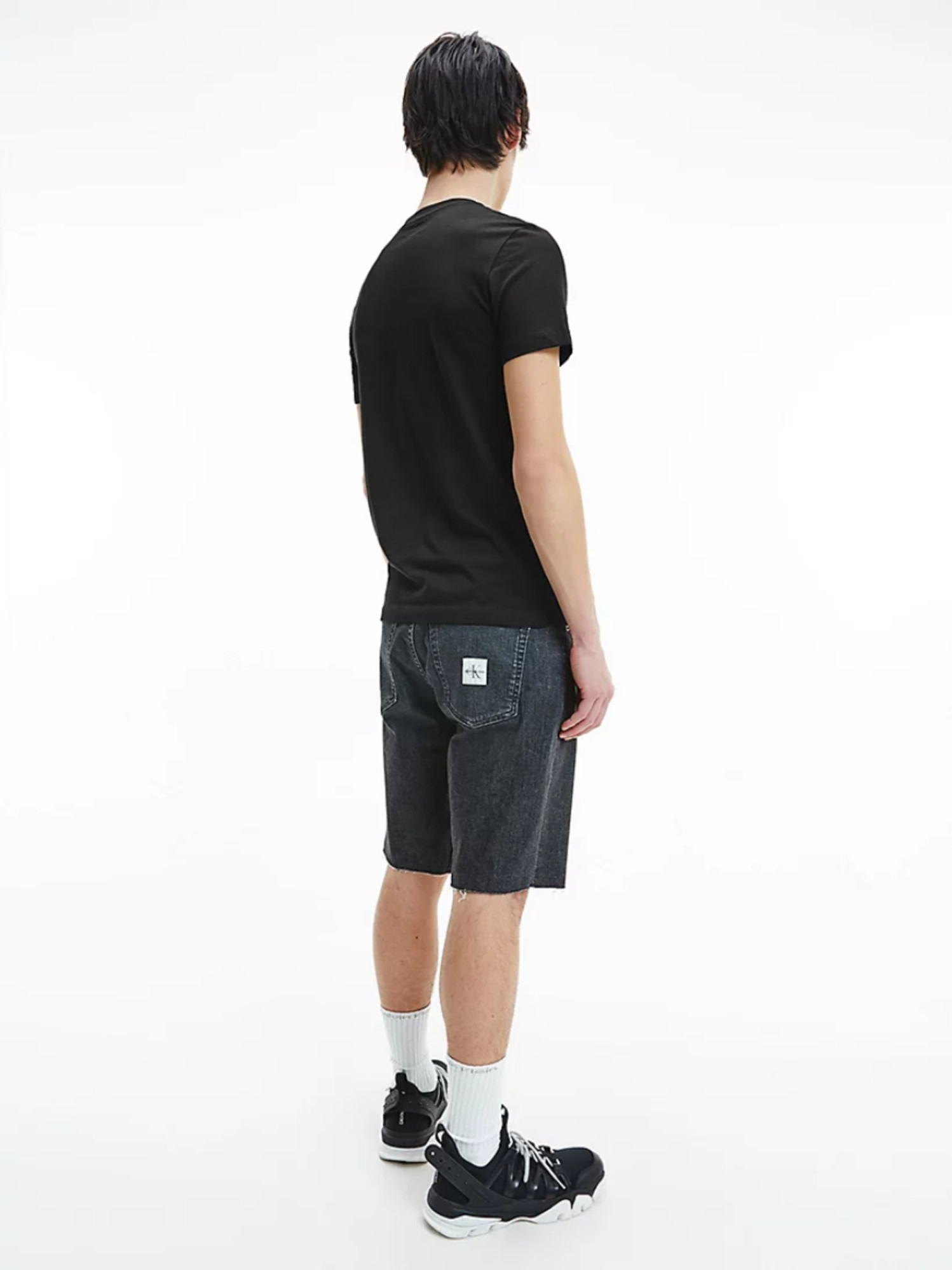 detail Calvin Klein pánske čierne tričká 2 pack