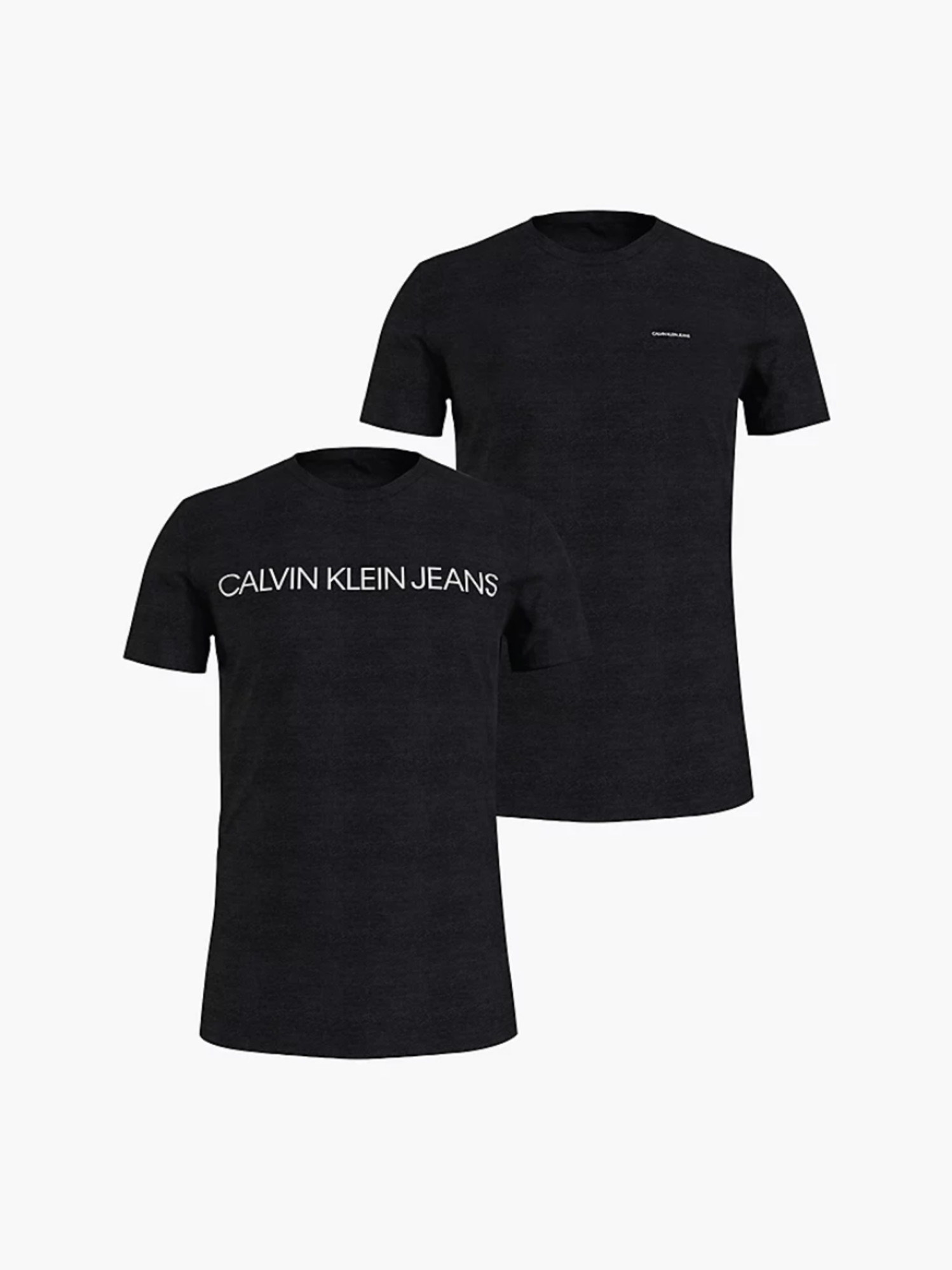 detail Calvin Klein pánske čierne tričká 2 pack