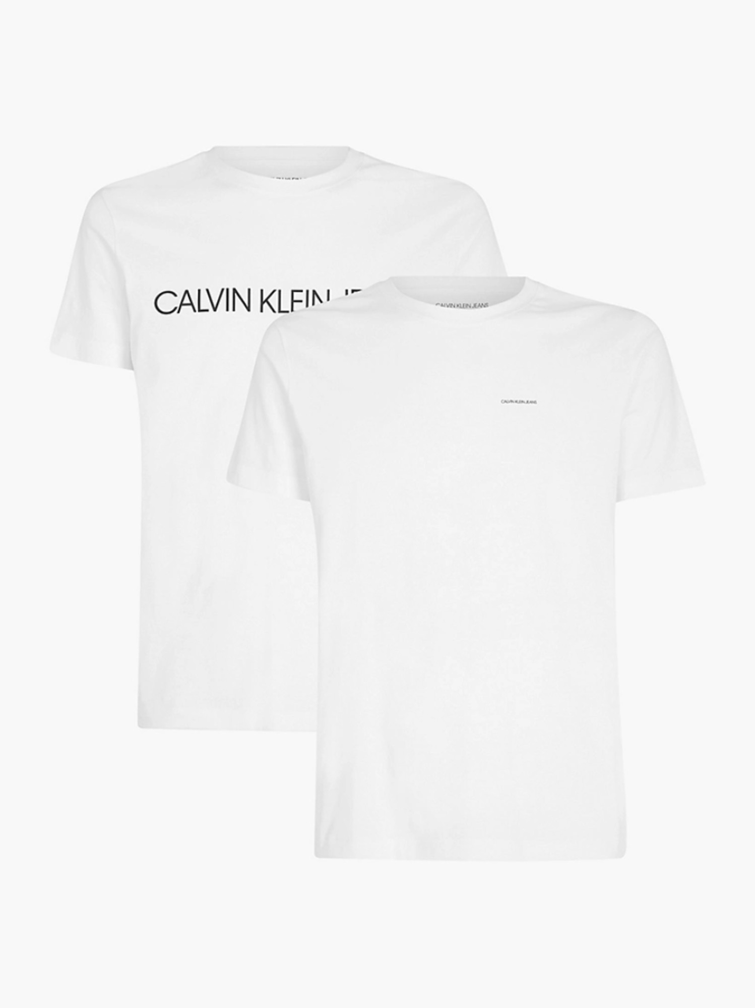 detail Calvin Klein pánske biele tričká 2 pack