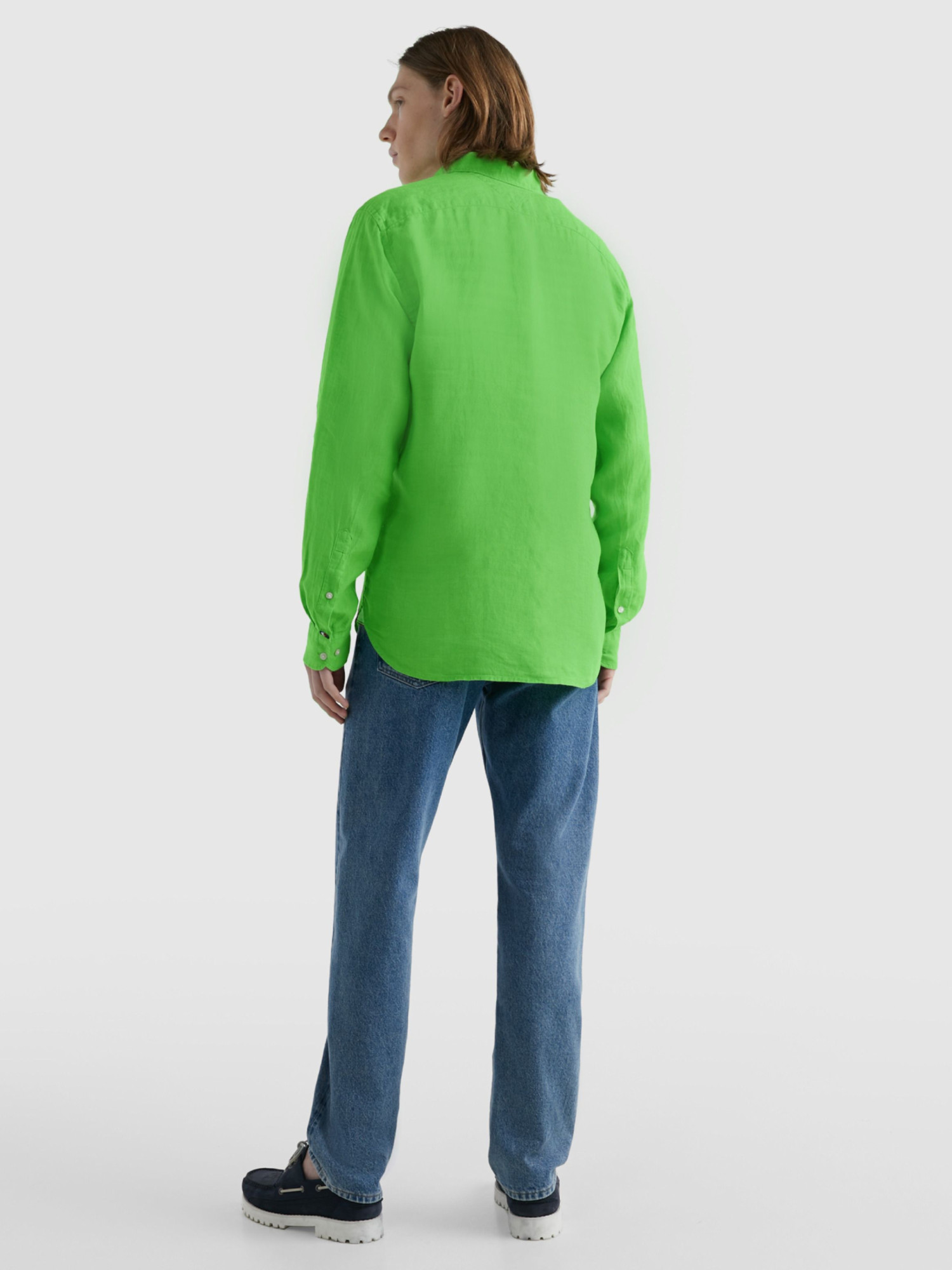 detail Tommy Hilfiger pánska zelená košeľa
