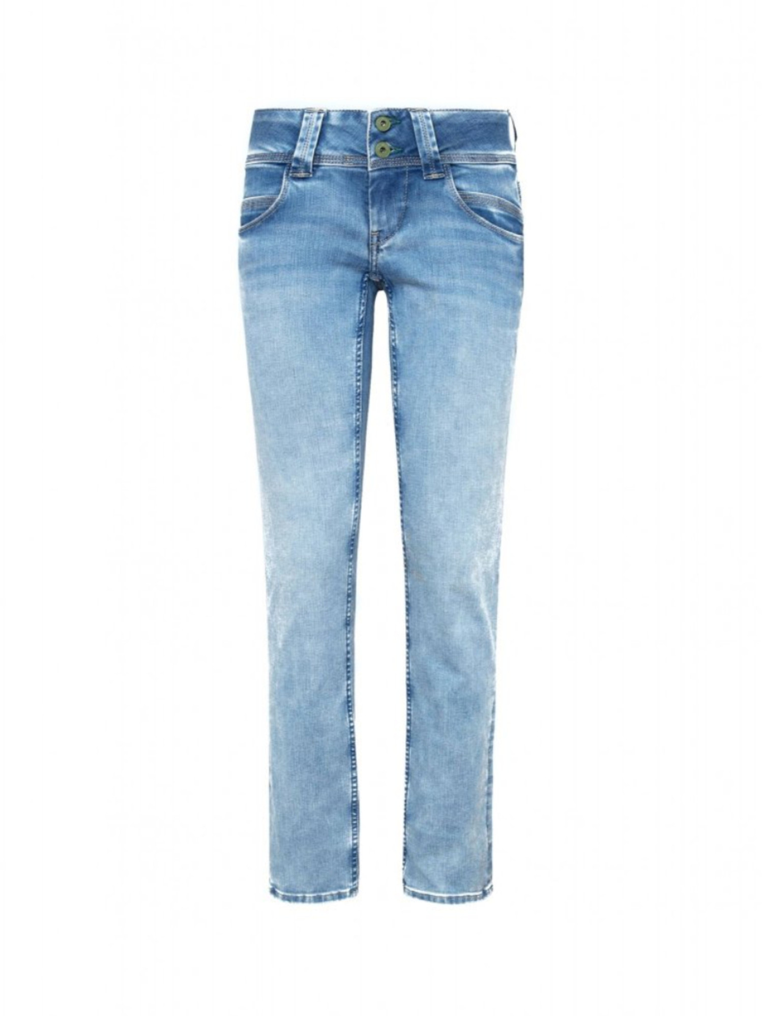 detail Pepe Jeans dámske modré džínsy