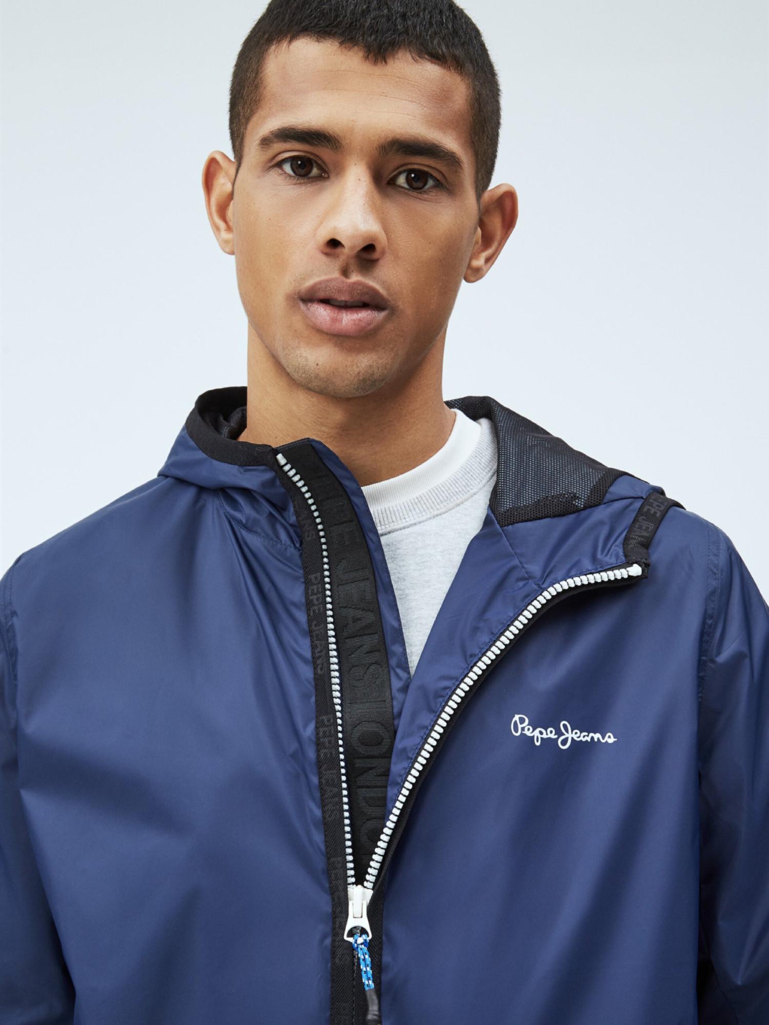 detail Pepe Jeans pánska modrá bunda Robert
