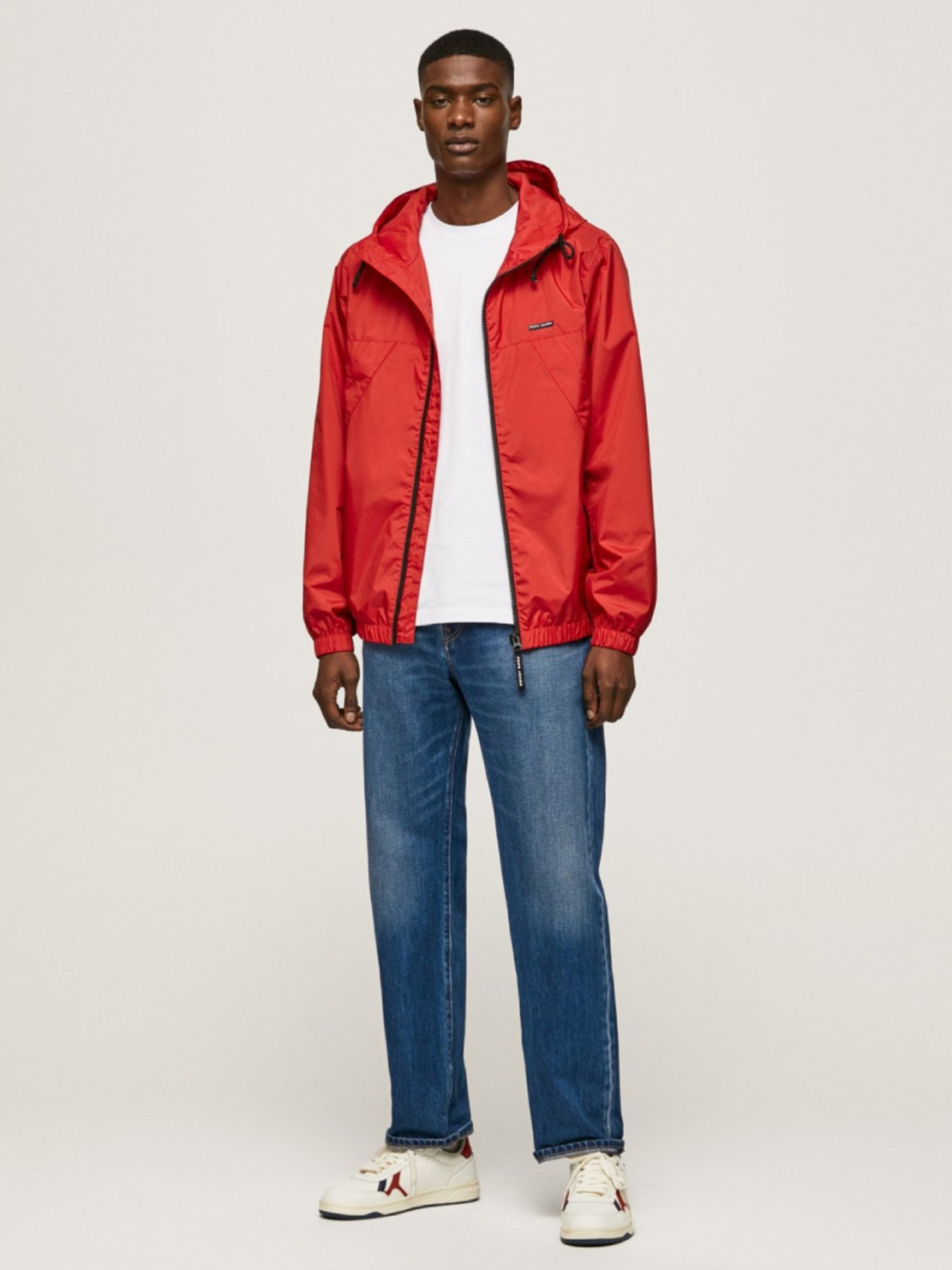 detail Pepe Jeans pánska červená bunda