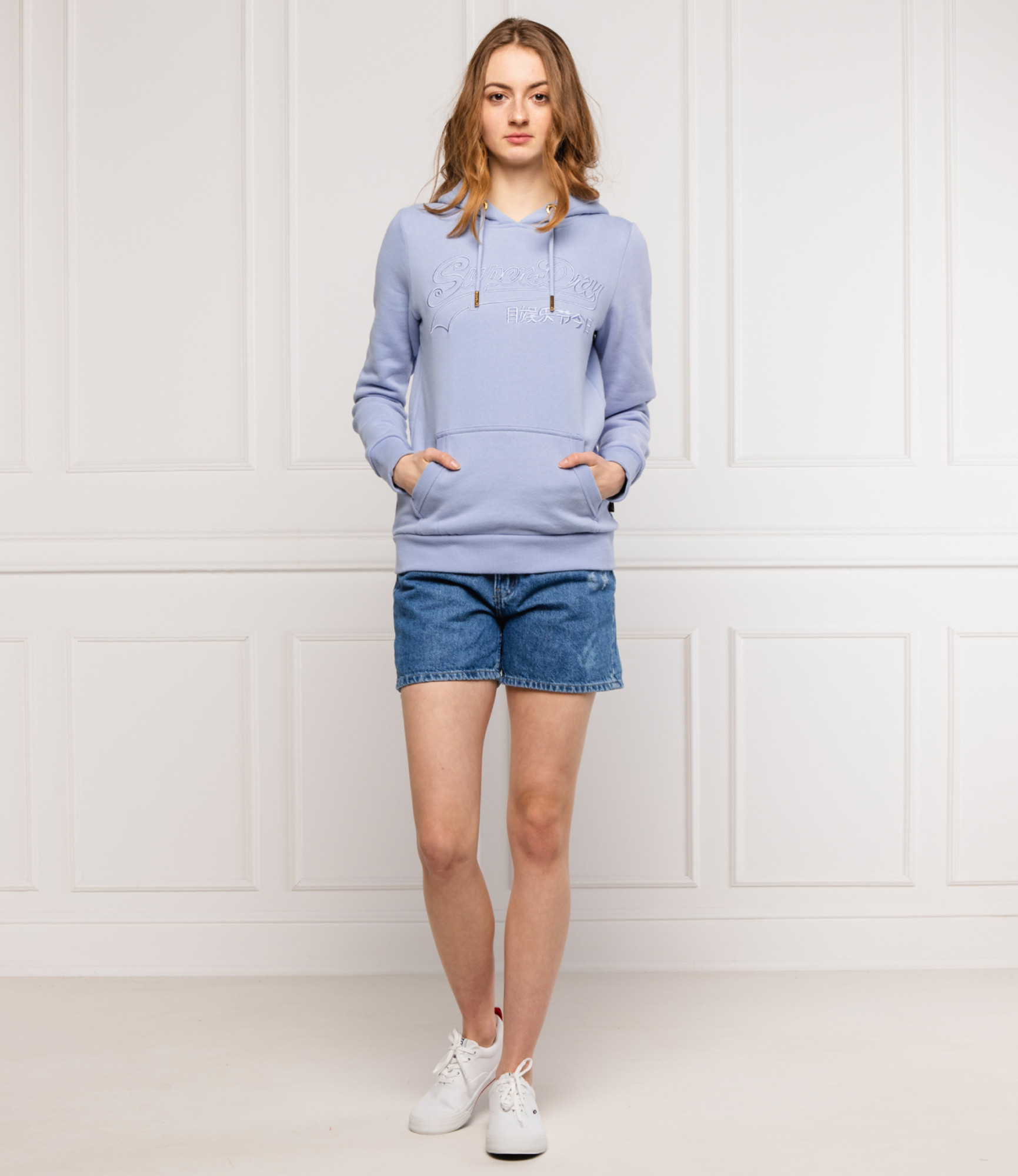 detail Pepe Jeans dámske modré džínsové šortky Mable