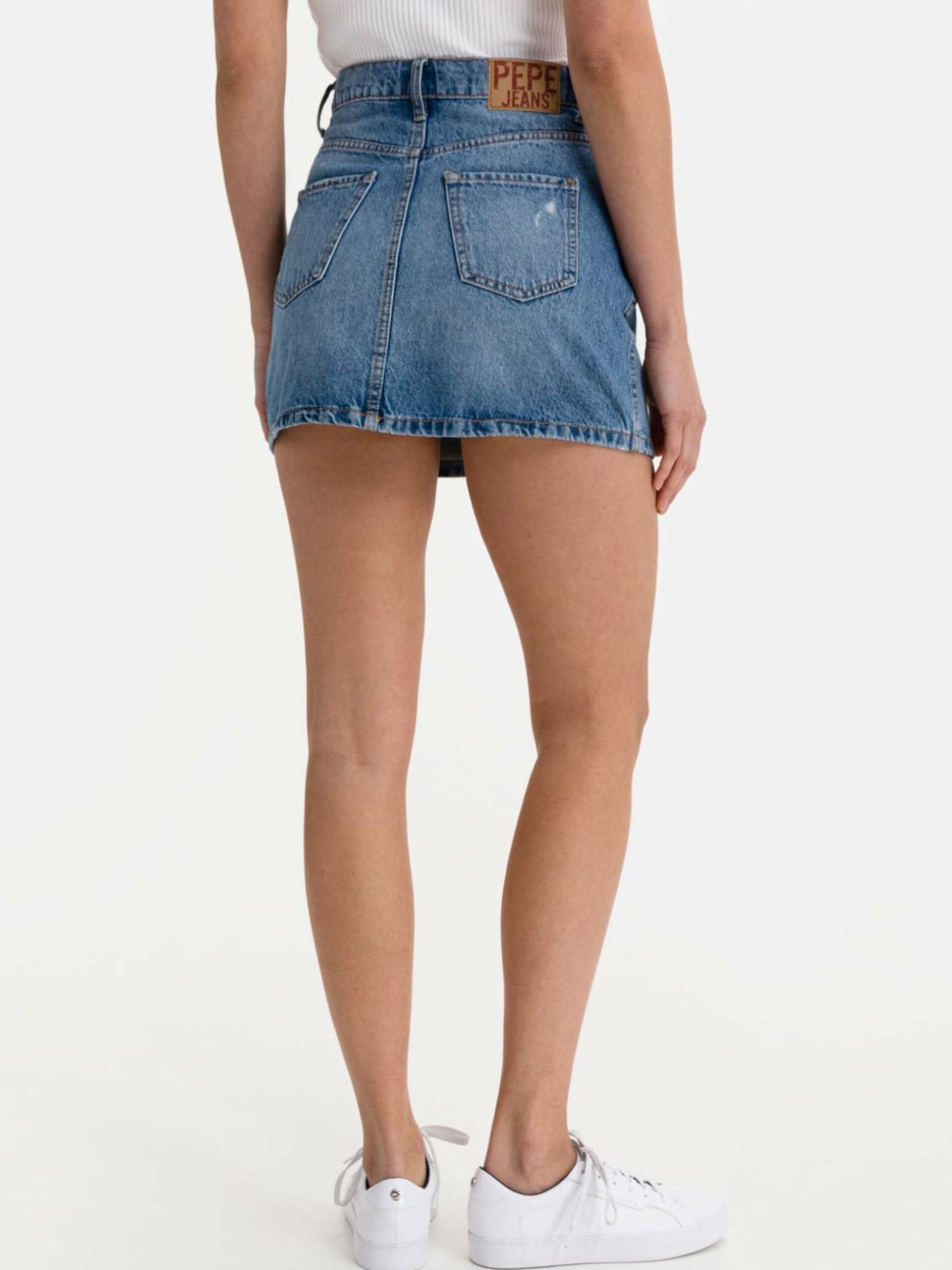 detail Pepe Jeans dámska modrá džínsová sukňa Rachel