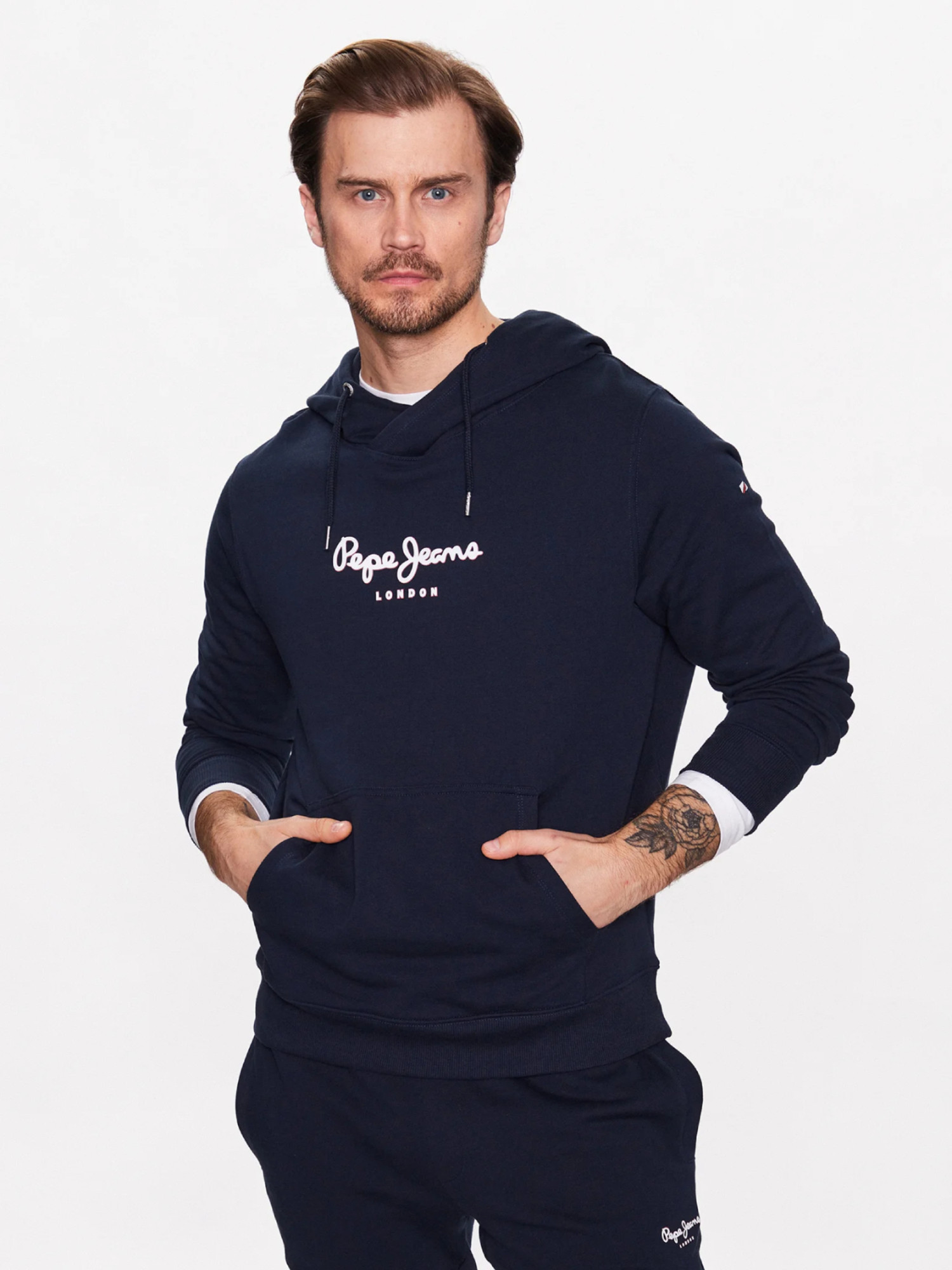 detail Pepe Jeans pánska tmavo modrá mikina
