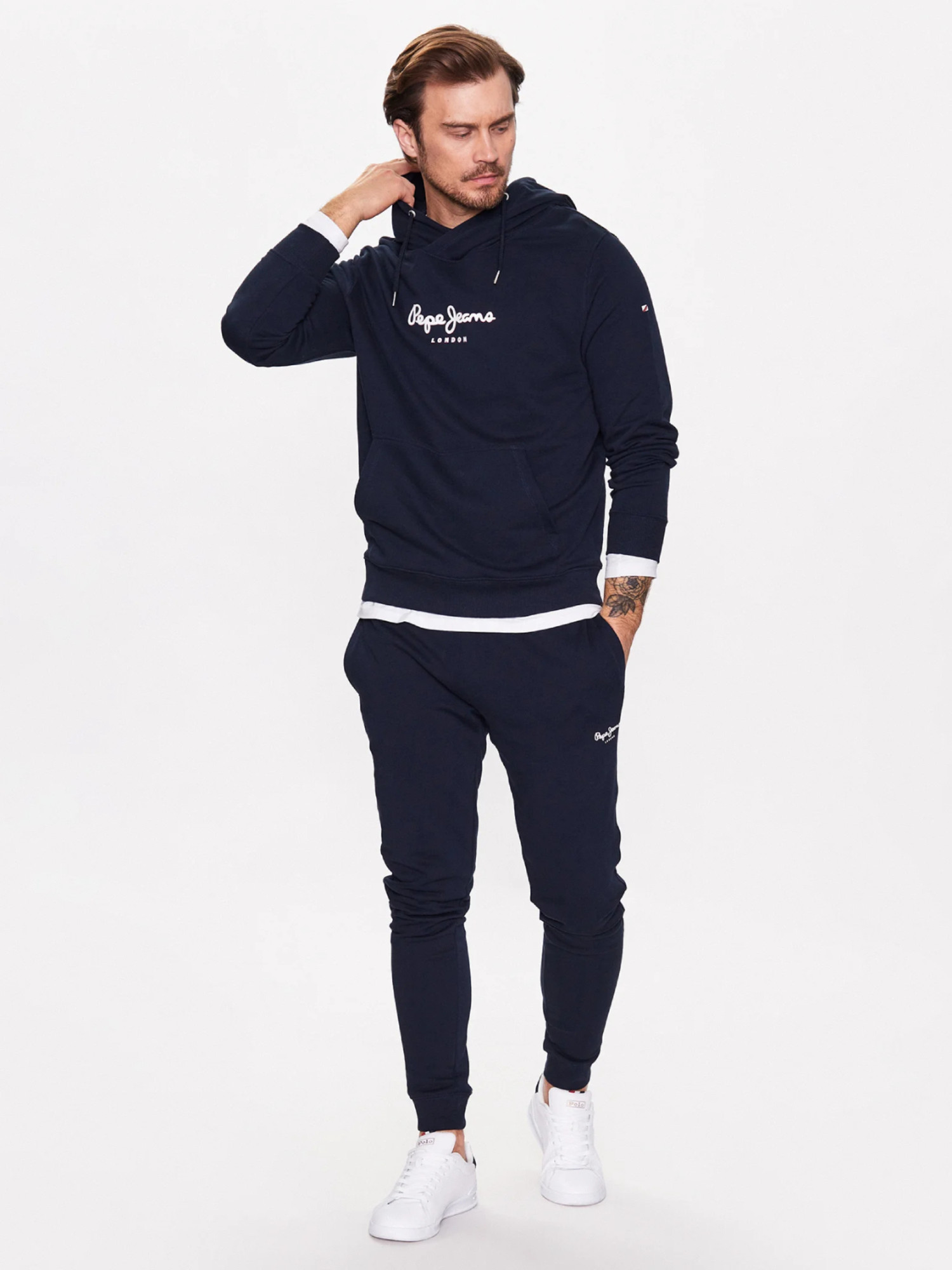 detail Pepe Jeans pánska tmavo modrá mikina