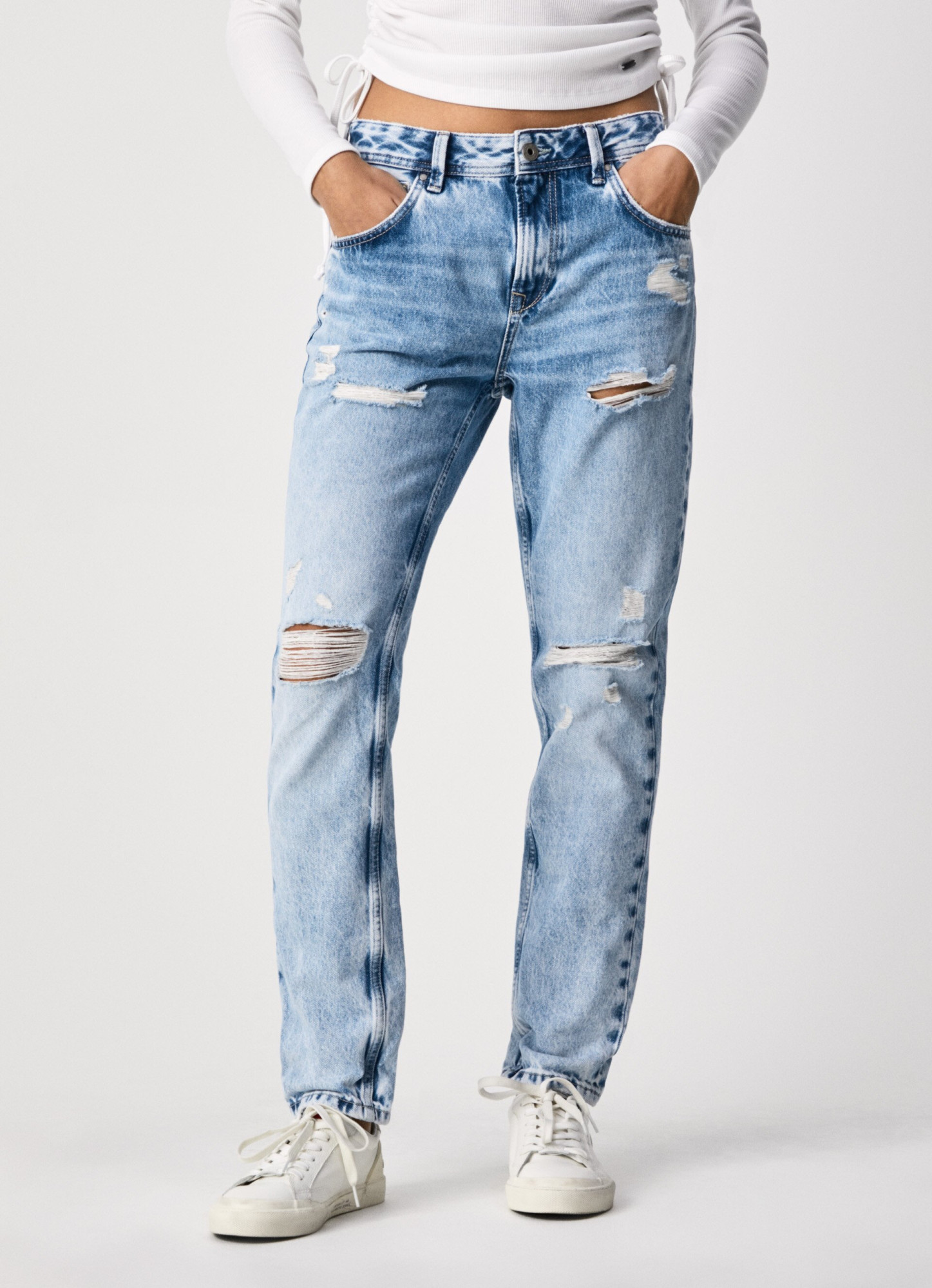 detail Pepe Jeans VIOLET nohavice
