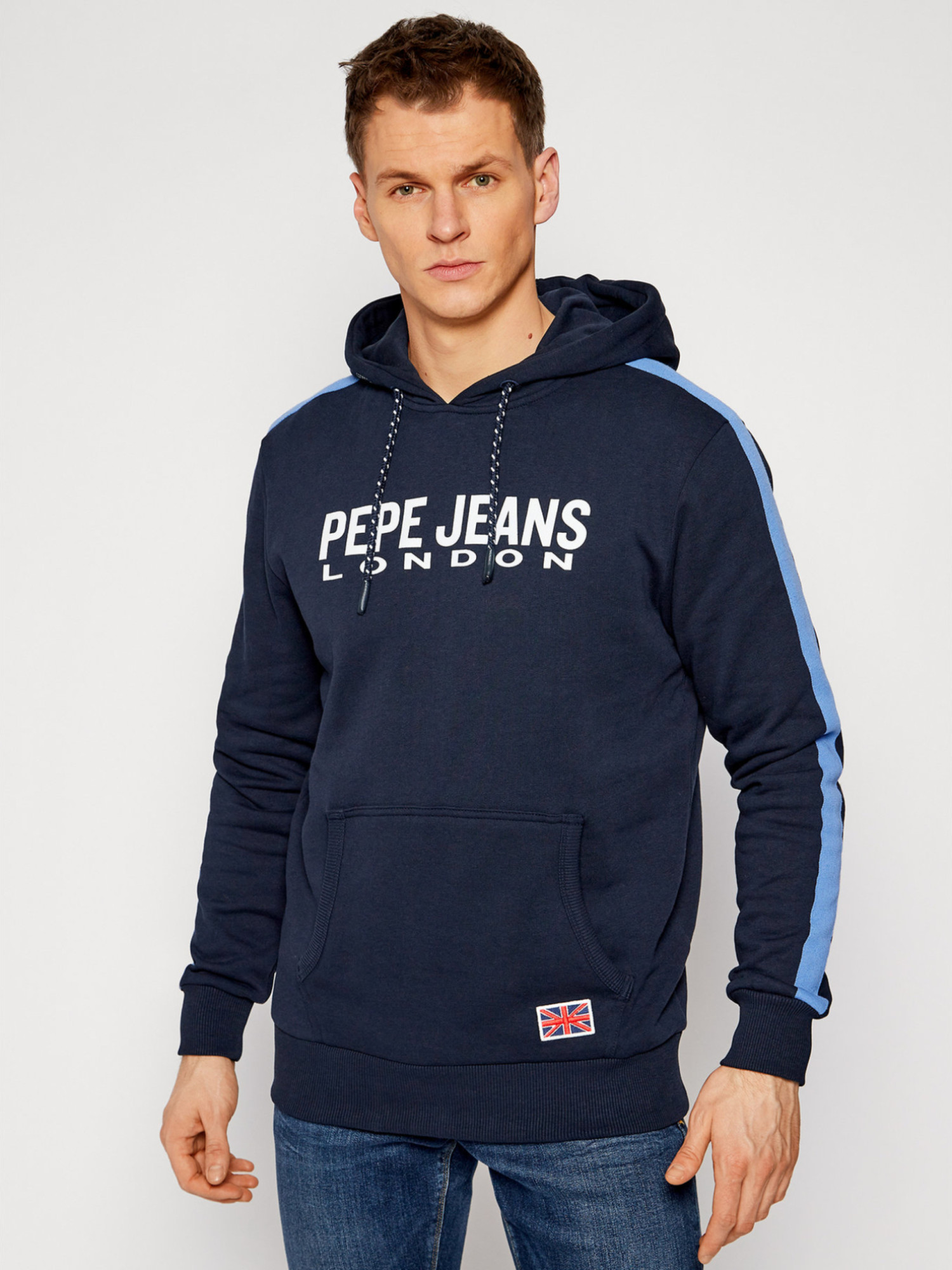 detail Pepe Jeans pánska modrá mikina Andre