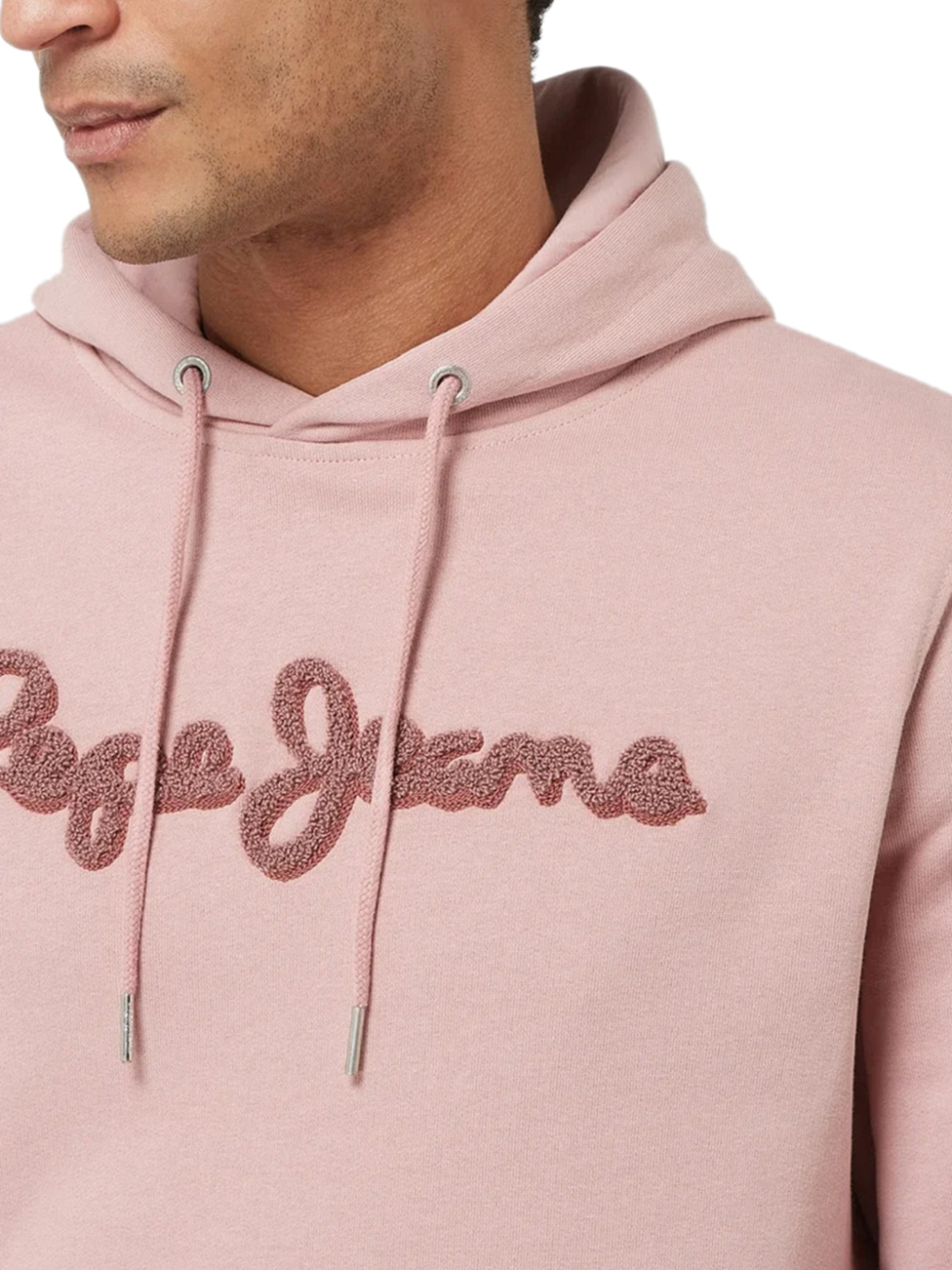 detail Pepe Jeans pánska staroružová Ryan mikina