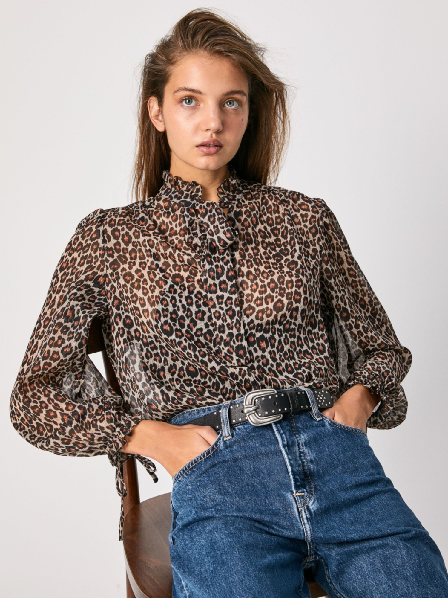 detail Pepe Jeans dámska vzorovaná blúzka Annie