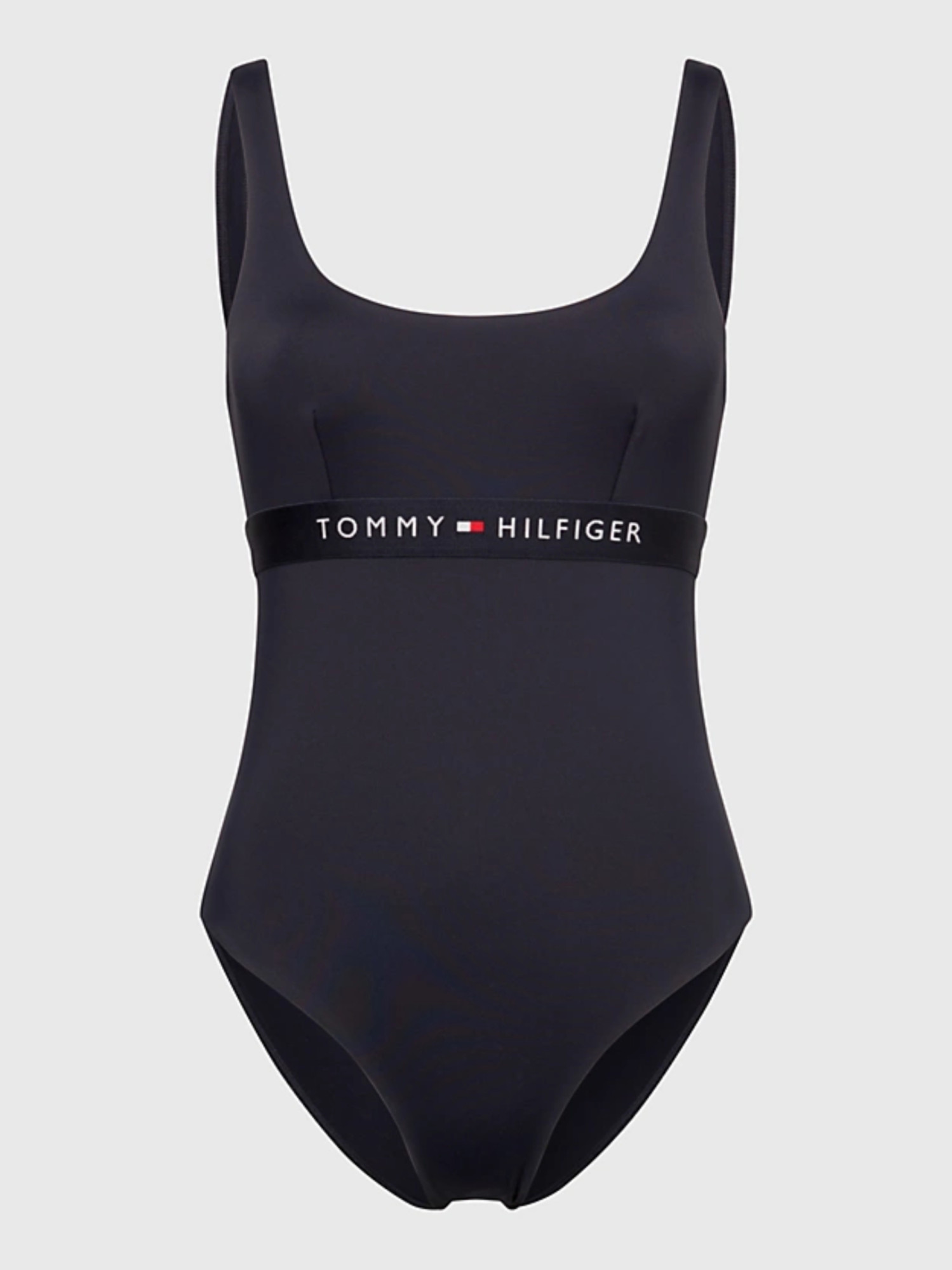 detail Tommy Hilfiger dámske tmavomodré jednodielne plavky