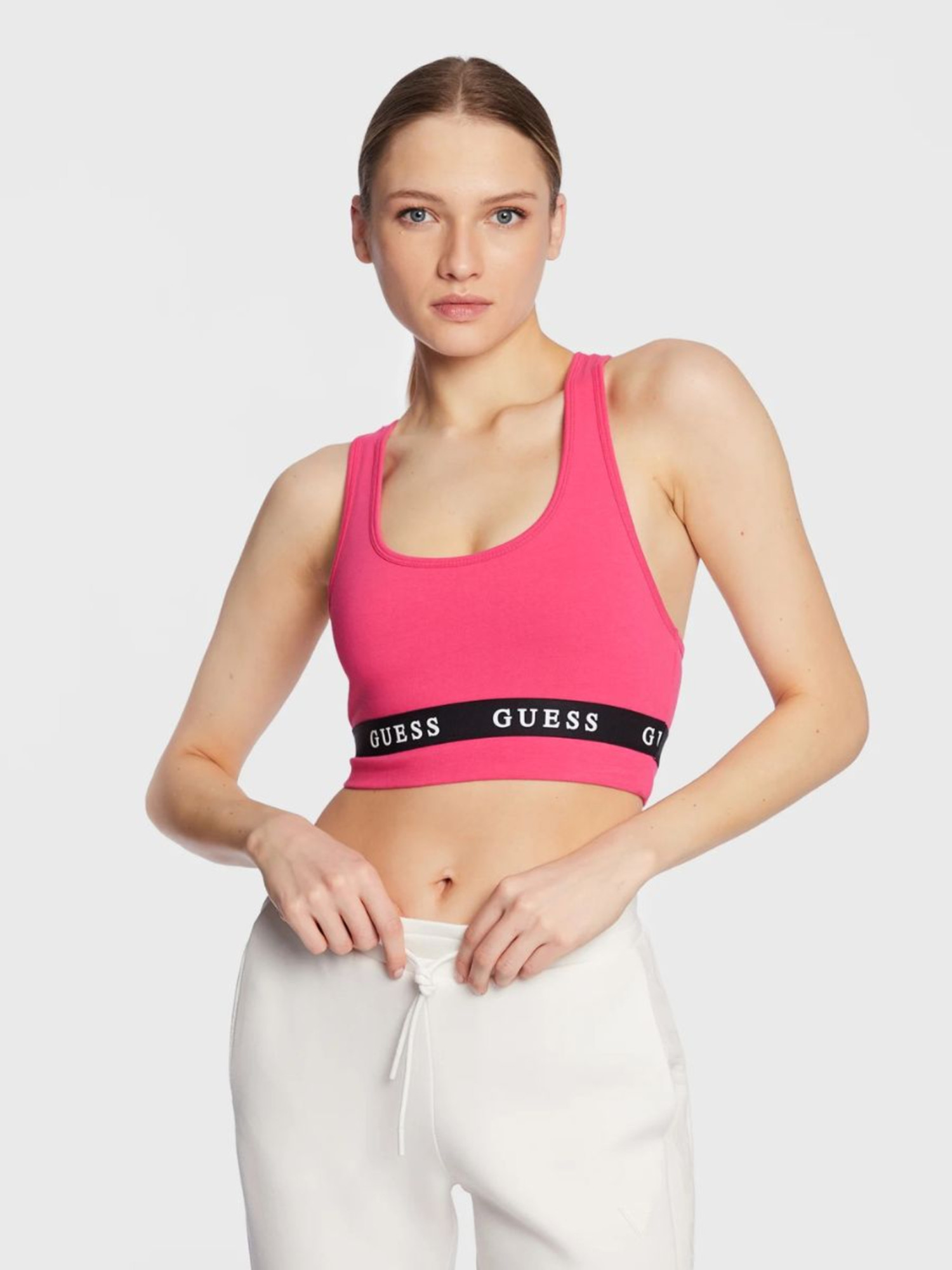 detail Guess dámsky ružový top