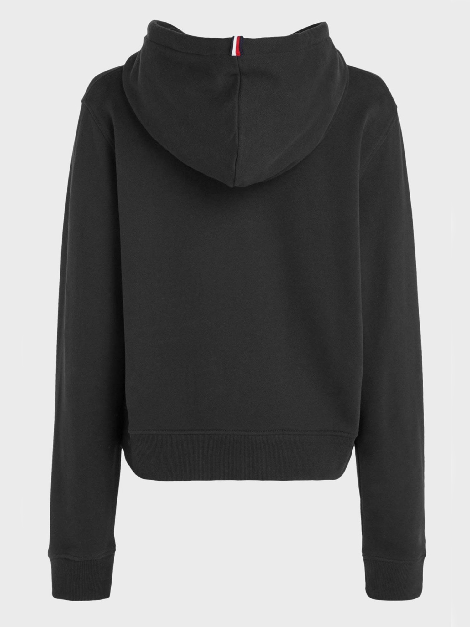 detail Tommy Hilfiger dámska čierna mikina s kapucňou