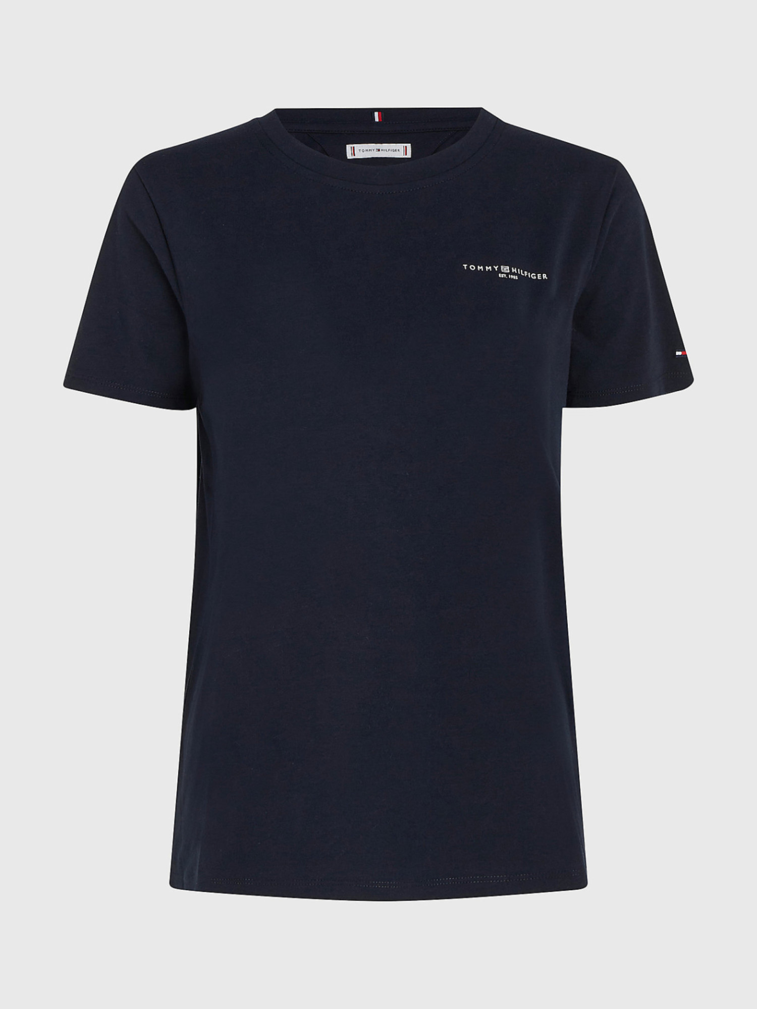 detail Tommy Hilfiger dámske tmavomodré tričko
