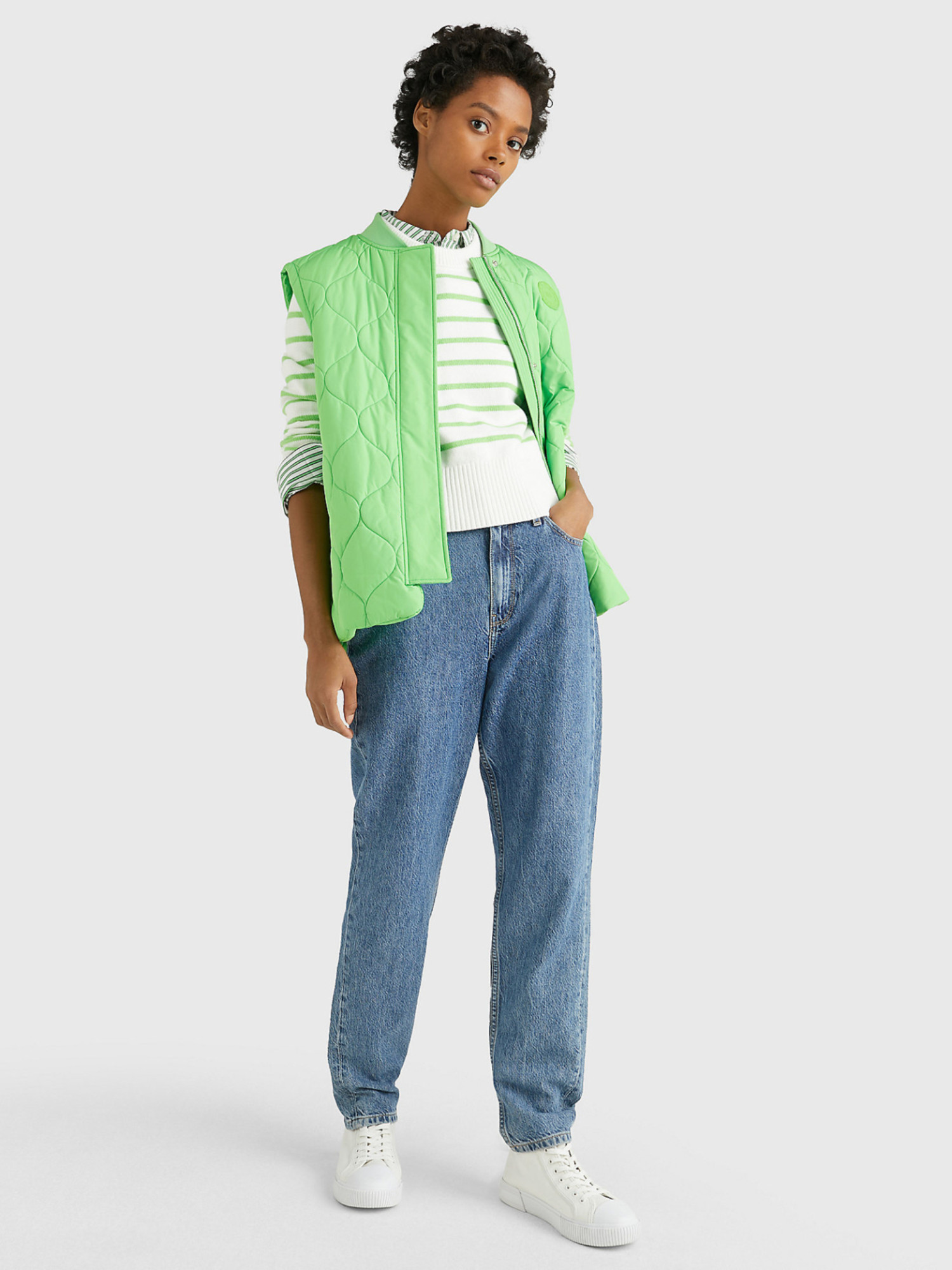 detail Tommy Hilfiger dámske modré džínsy Gramercy