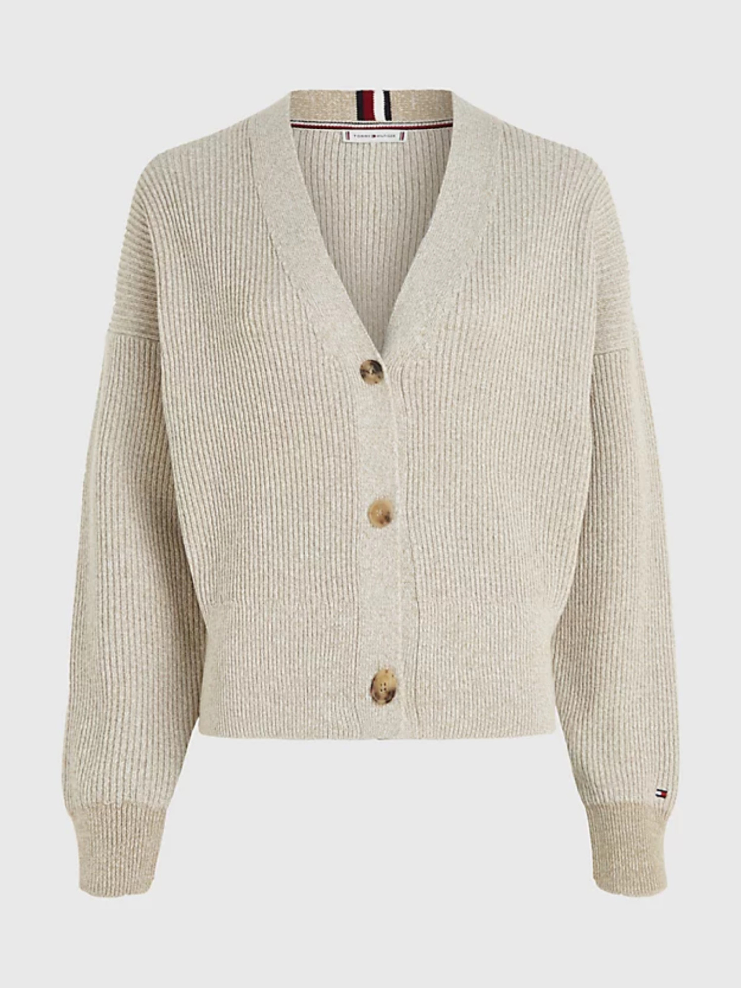detail Tommy Hilfiger dámsky béžový sveter