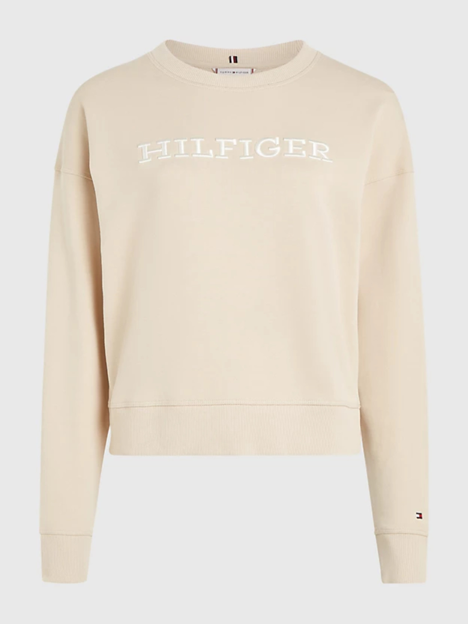 detail Tommy Hilfiger dámská béžová mikina