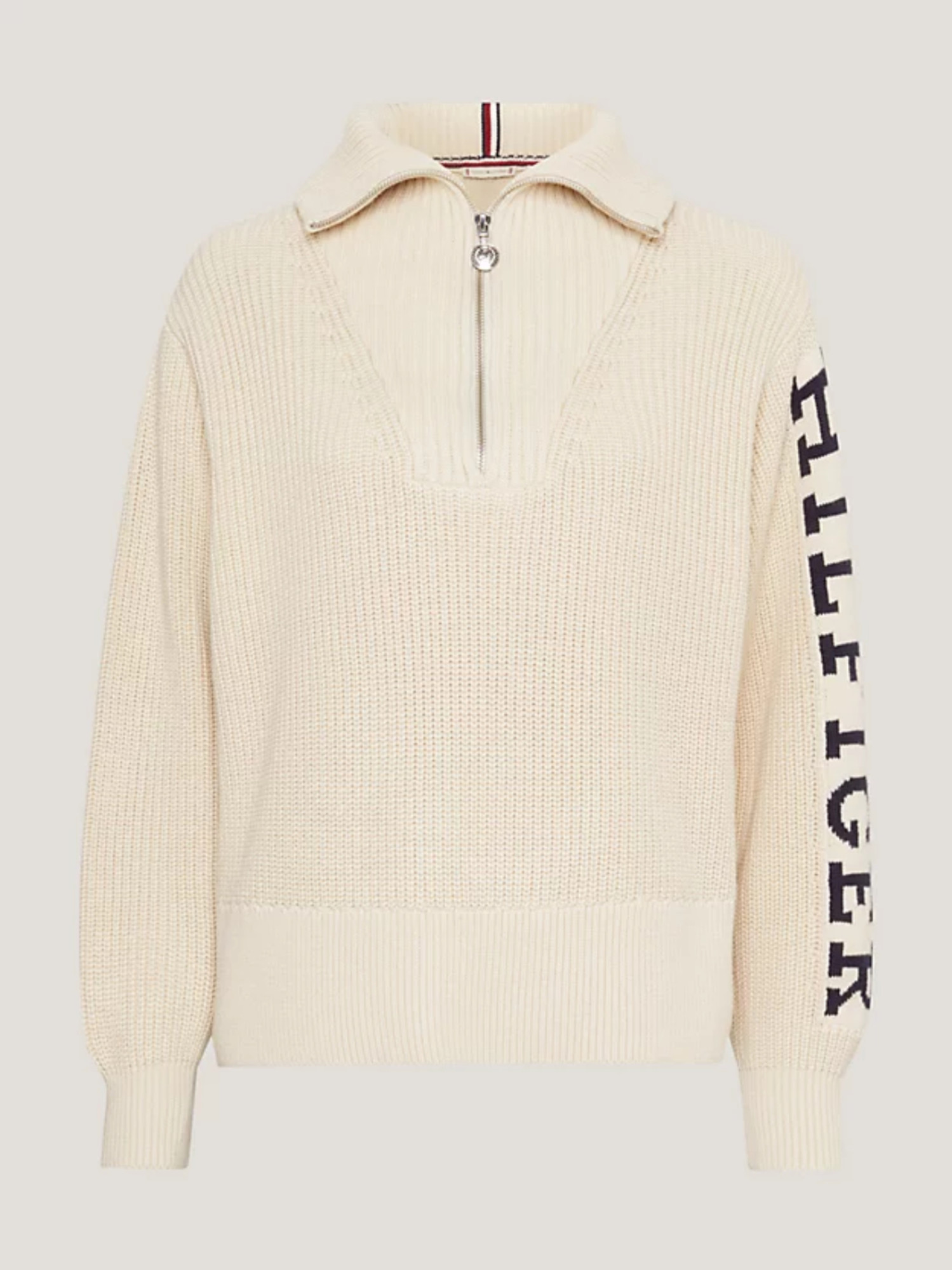 detail Tommy Hilfiger dámský béžový svetr