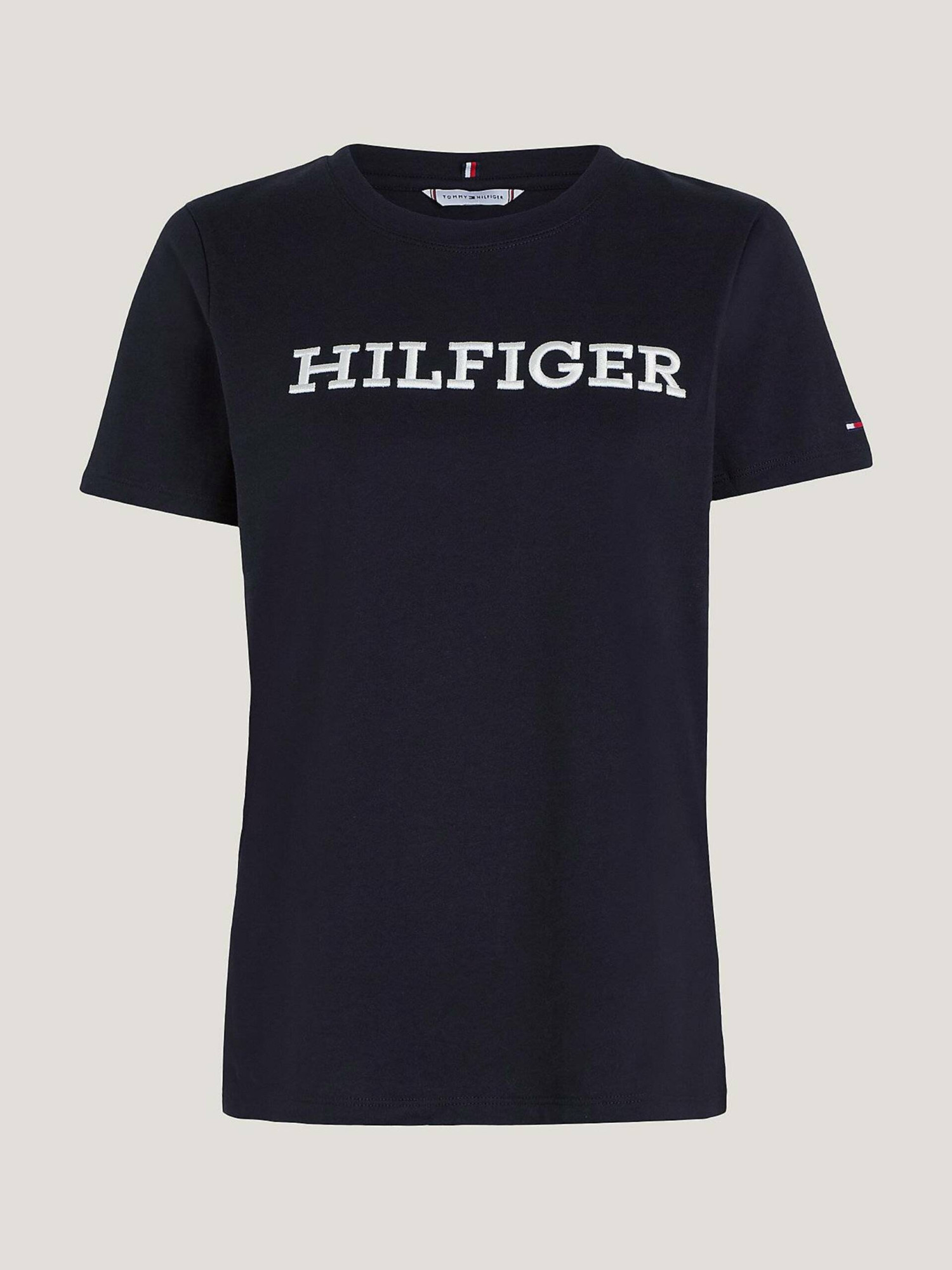 detail Tommy Hilfiger dámske tmavo modré tričko