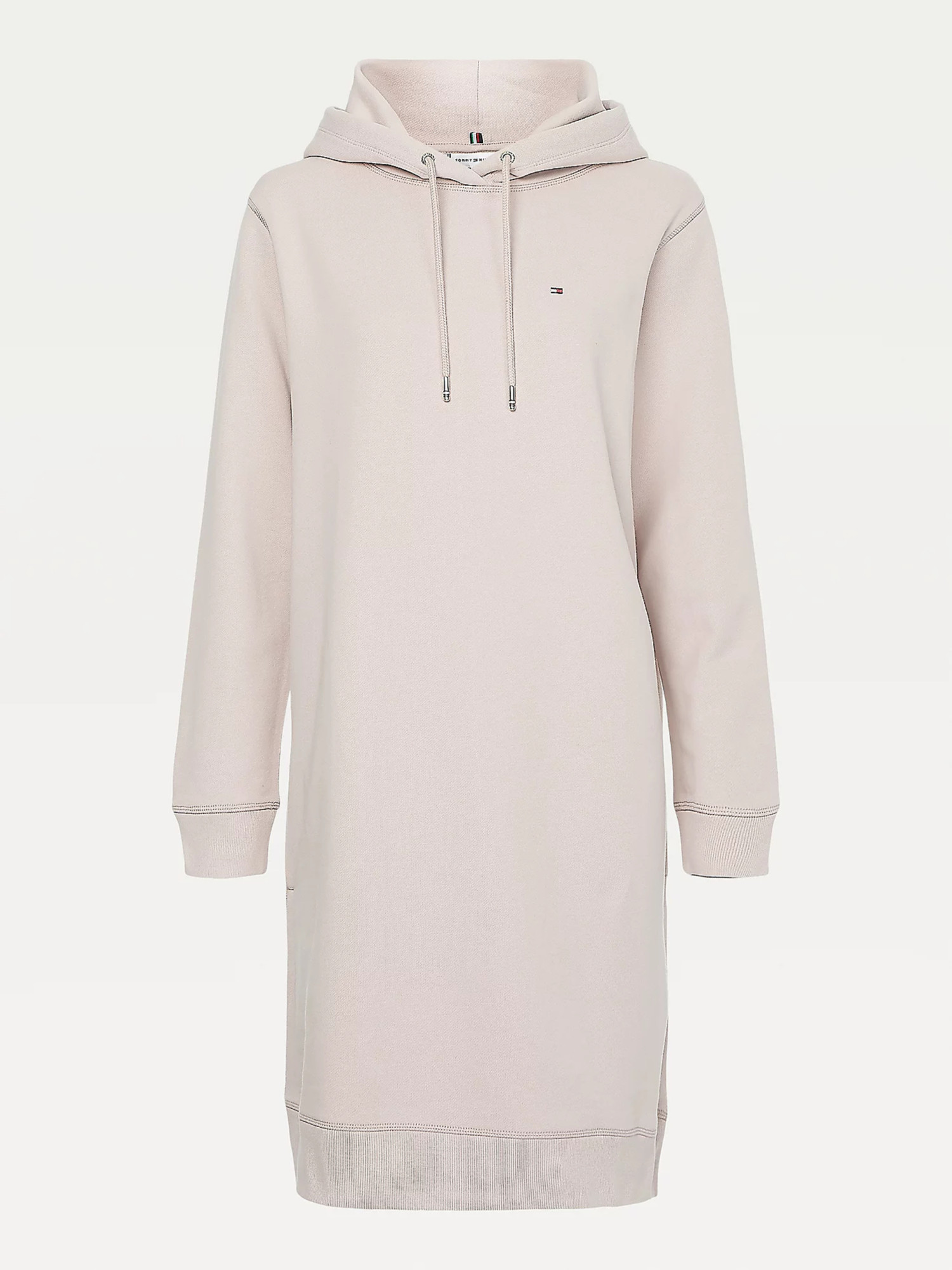 detail Tommy Hilfiger dámske svetlo staroružové mikinové šaty