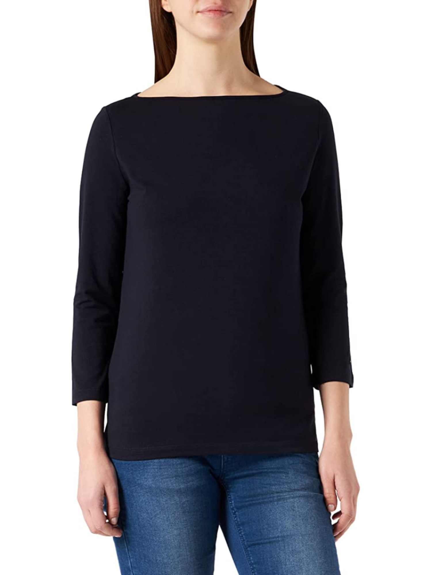 detail Tommy Hilfiger dámske tmavomodré tričko