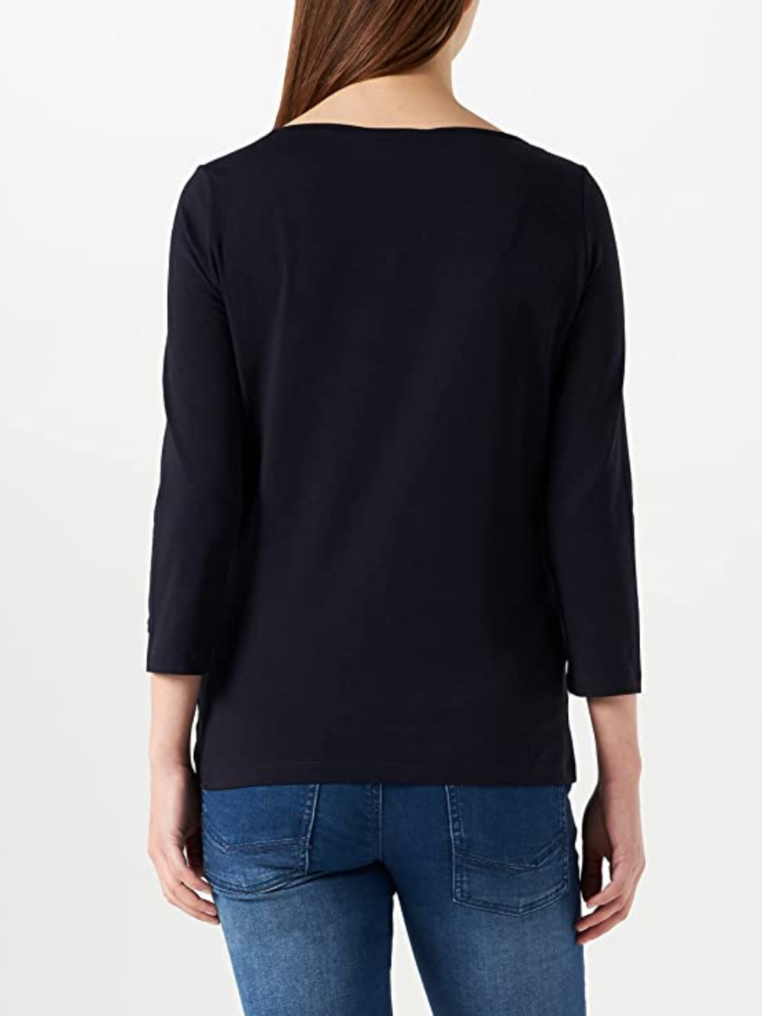 detail Tommy Hilfiger dámske tmavomodré tričko