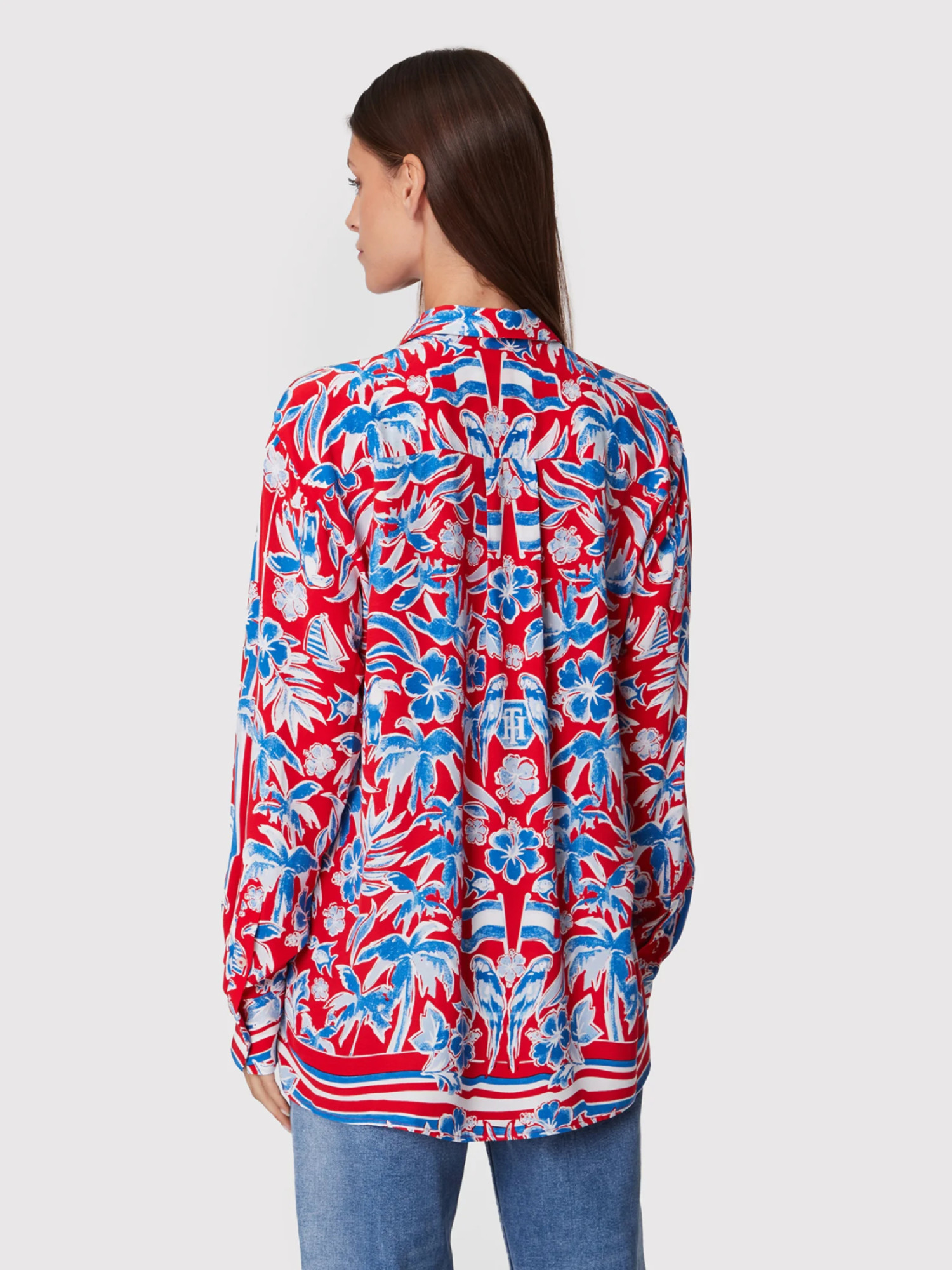 detail Tommy Hilfiger dámska košeľa s kvetinovým vzorom