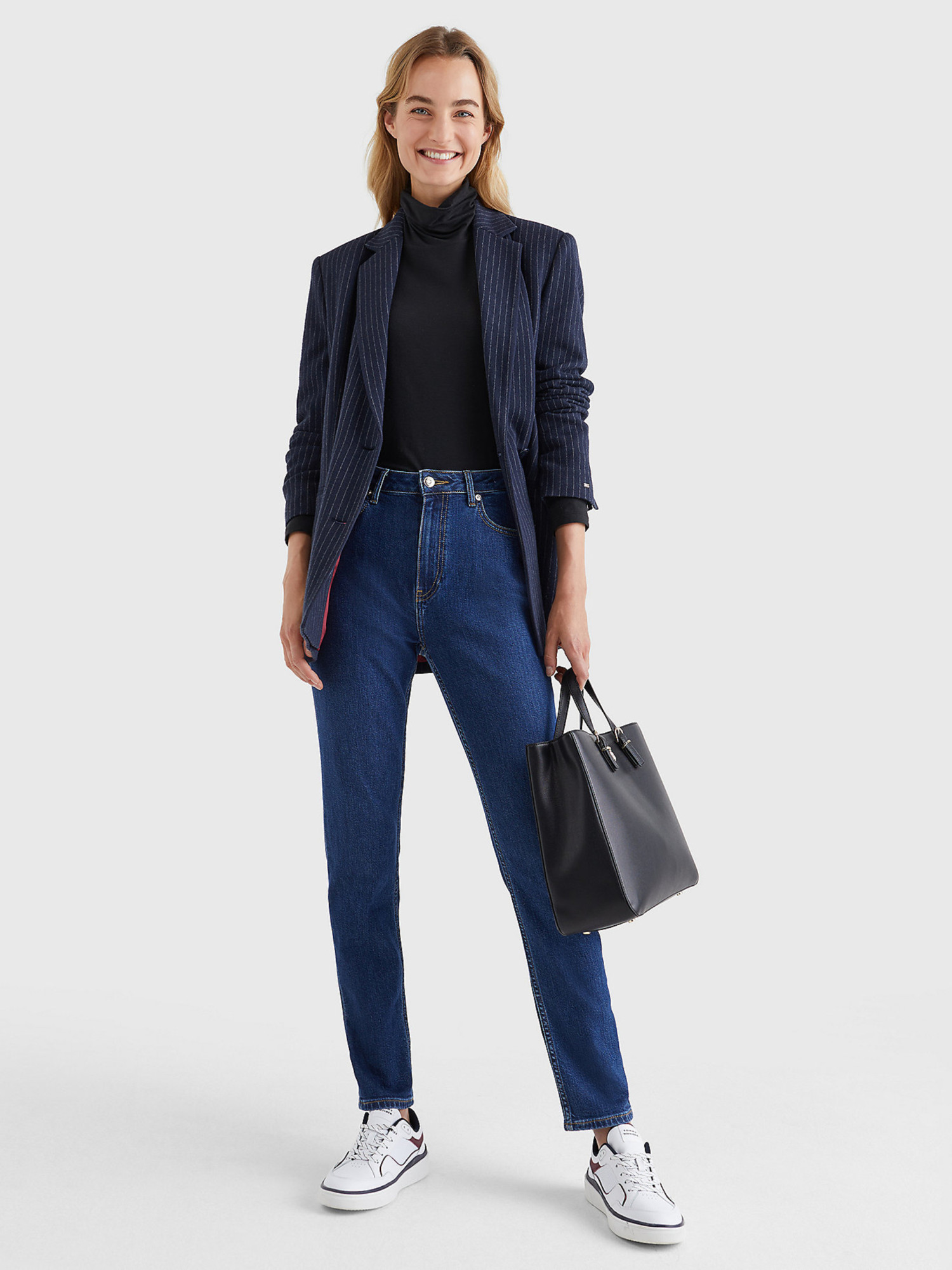 detail Tommy Hilfiger dámske modré džínsy