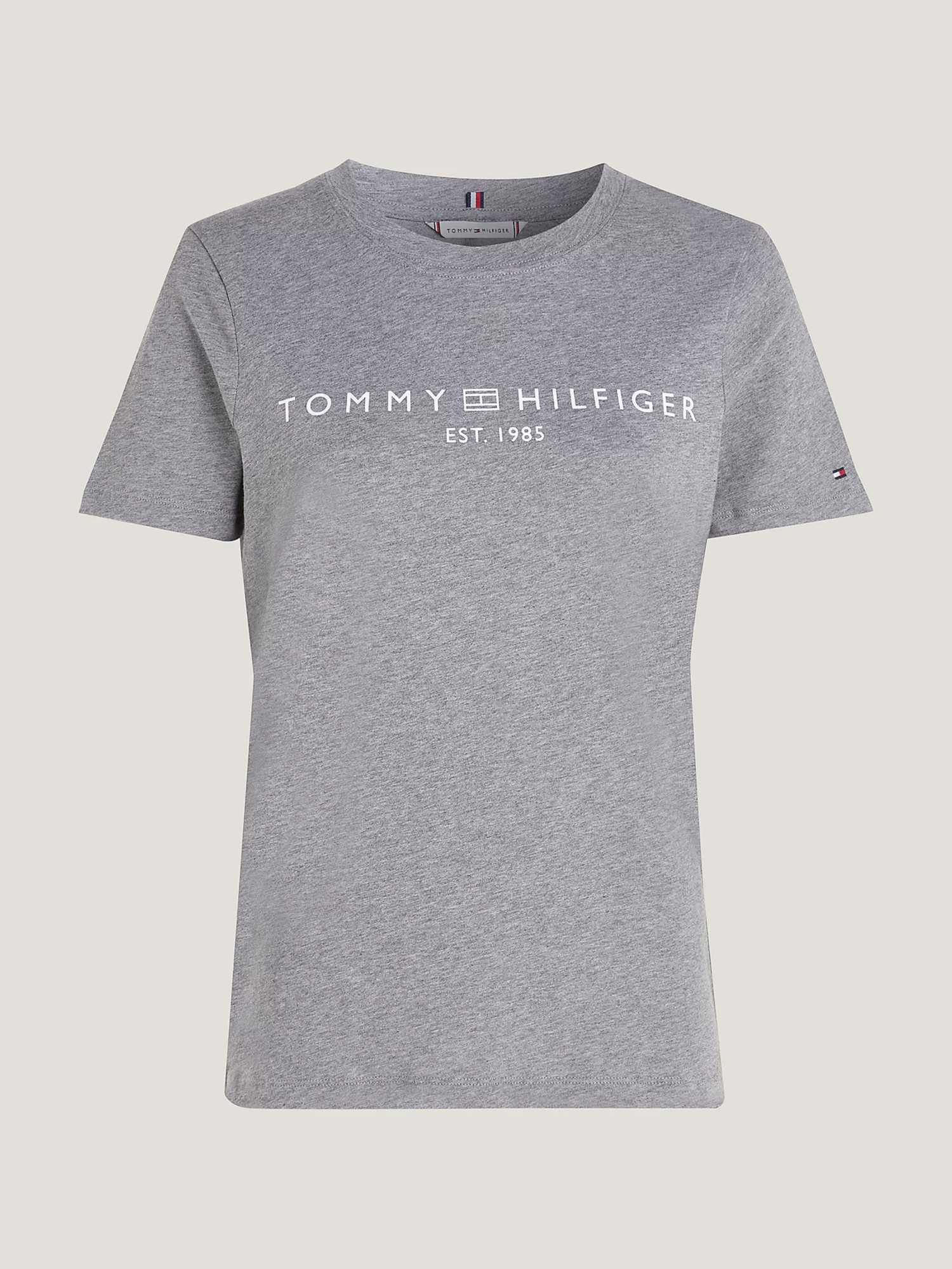 detail Tommy Hilfiger dámske šedé tričko