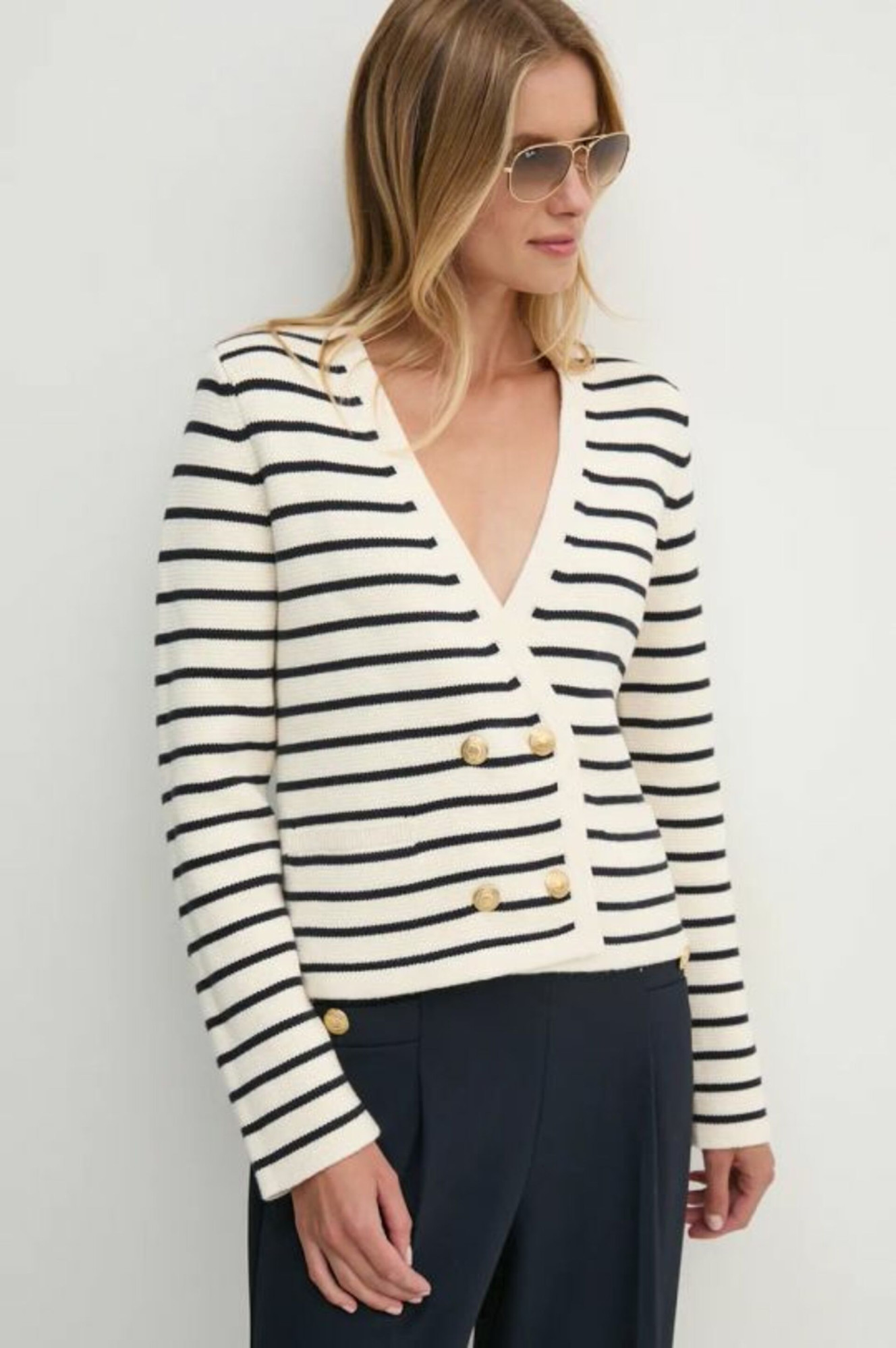 detail Tommy Hilfiger dámsky bavlnený sveter 