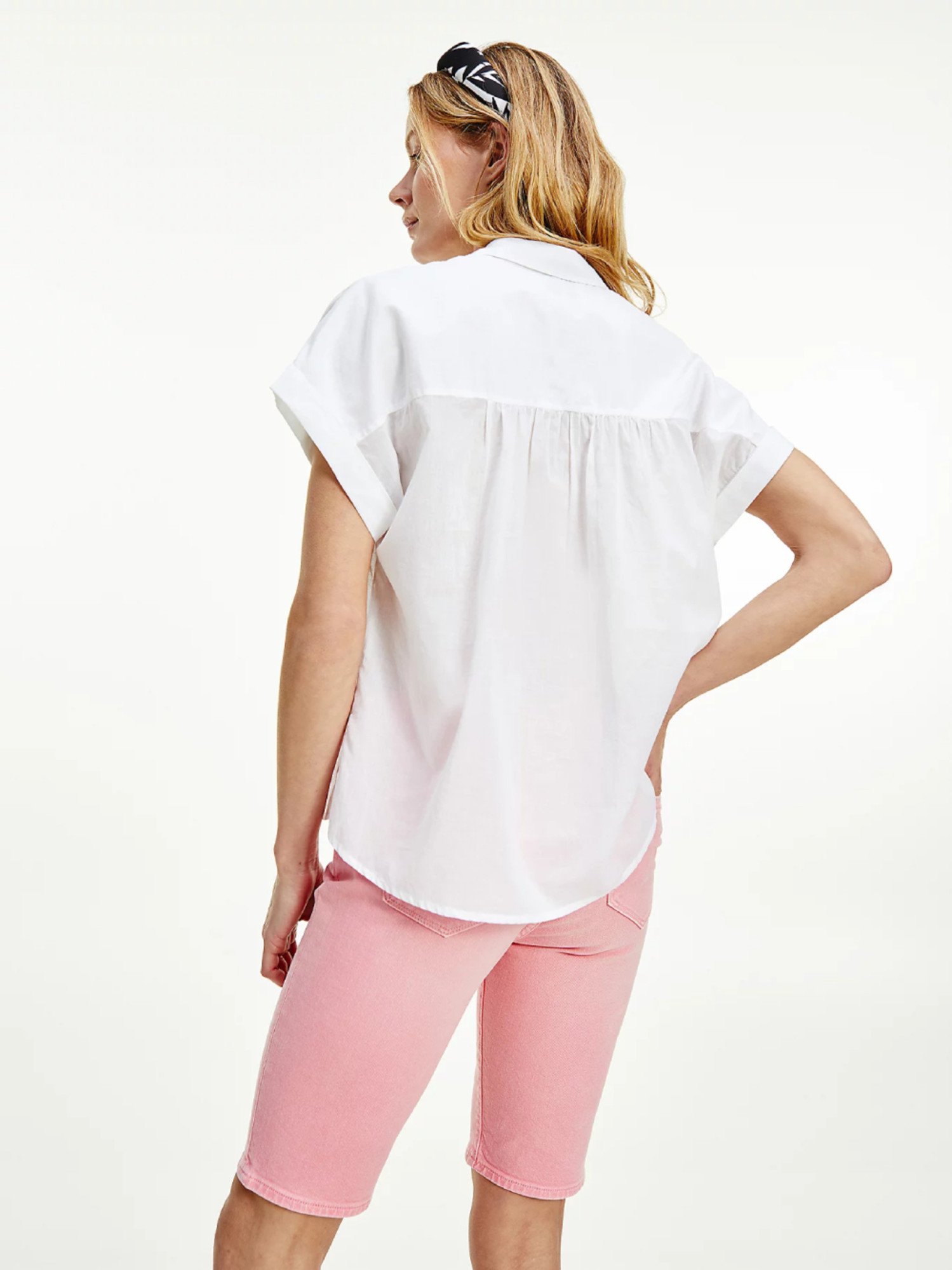 detail Tommy Hilfiger dámska biela košeľa Voile