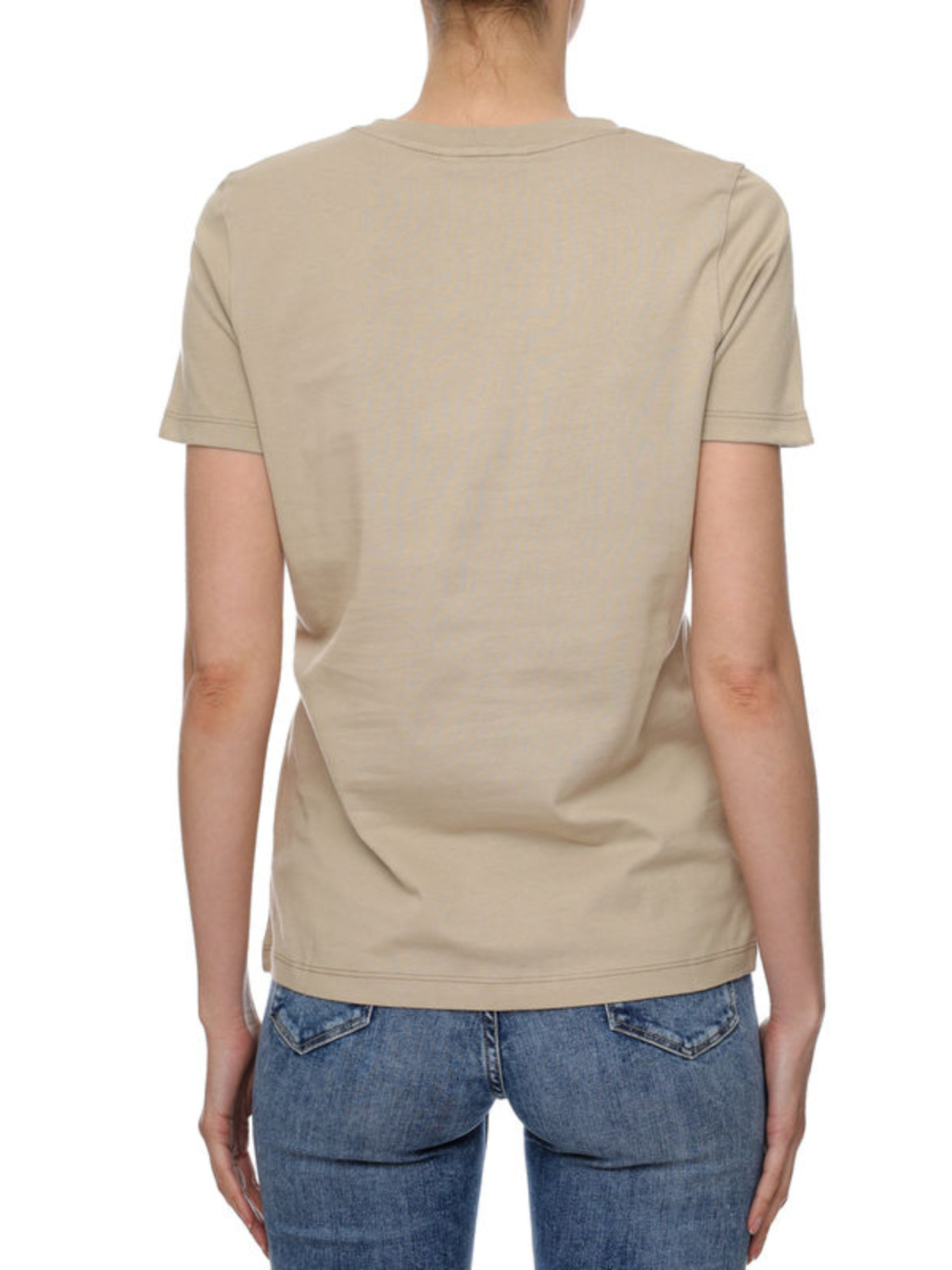 detail Tommy Hilfiger dámske béžové tričko