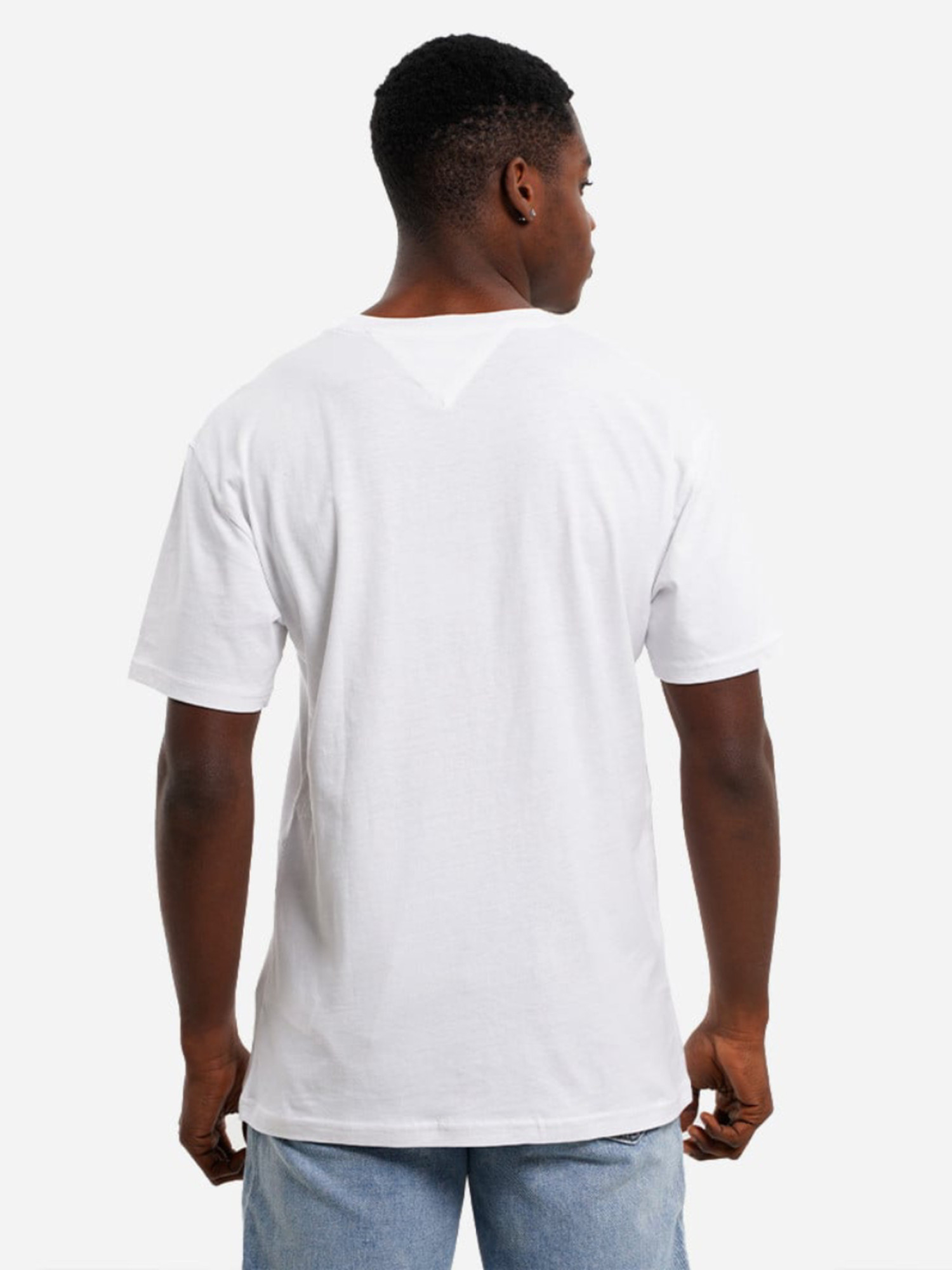 detail Tommy Jeans pánske biele tričko