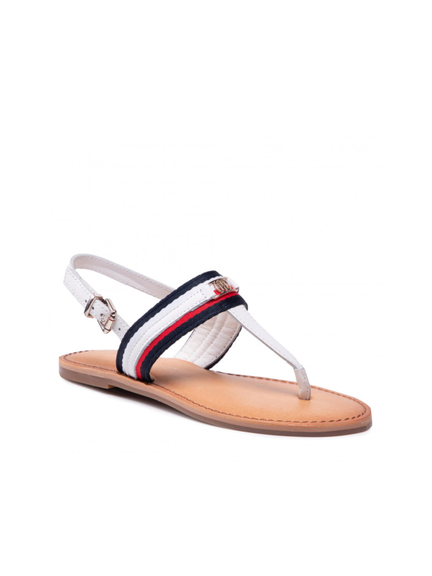 detail Tommy Hilfiger dámske biele sandále