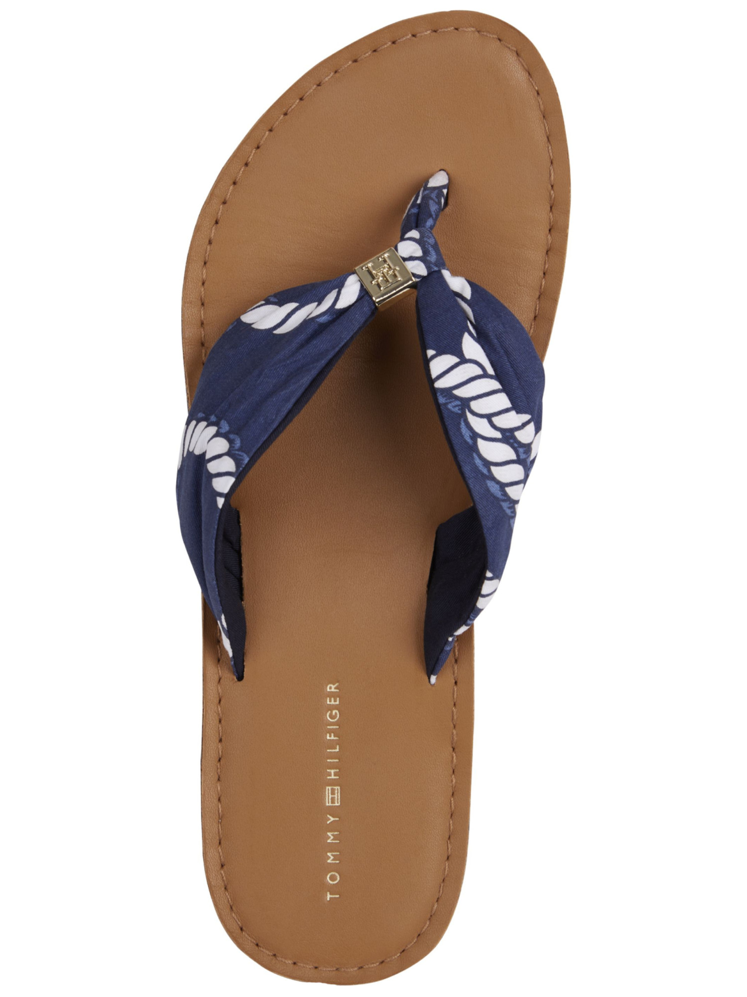 detail Tommy Hilfiger dámske modrobiele žabky