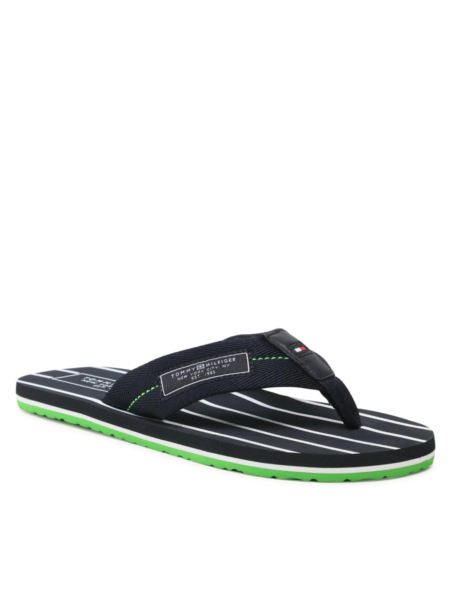 detail Tommy Hilfiger pánske tmavomodré žabky