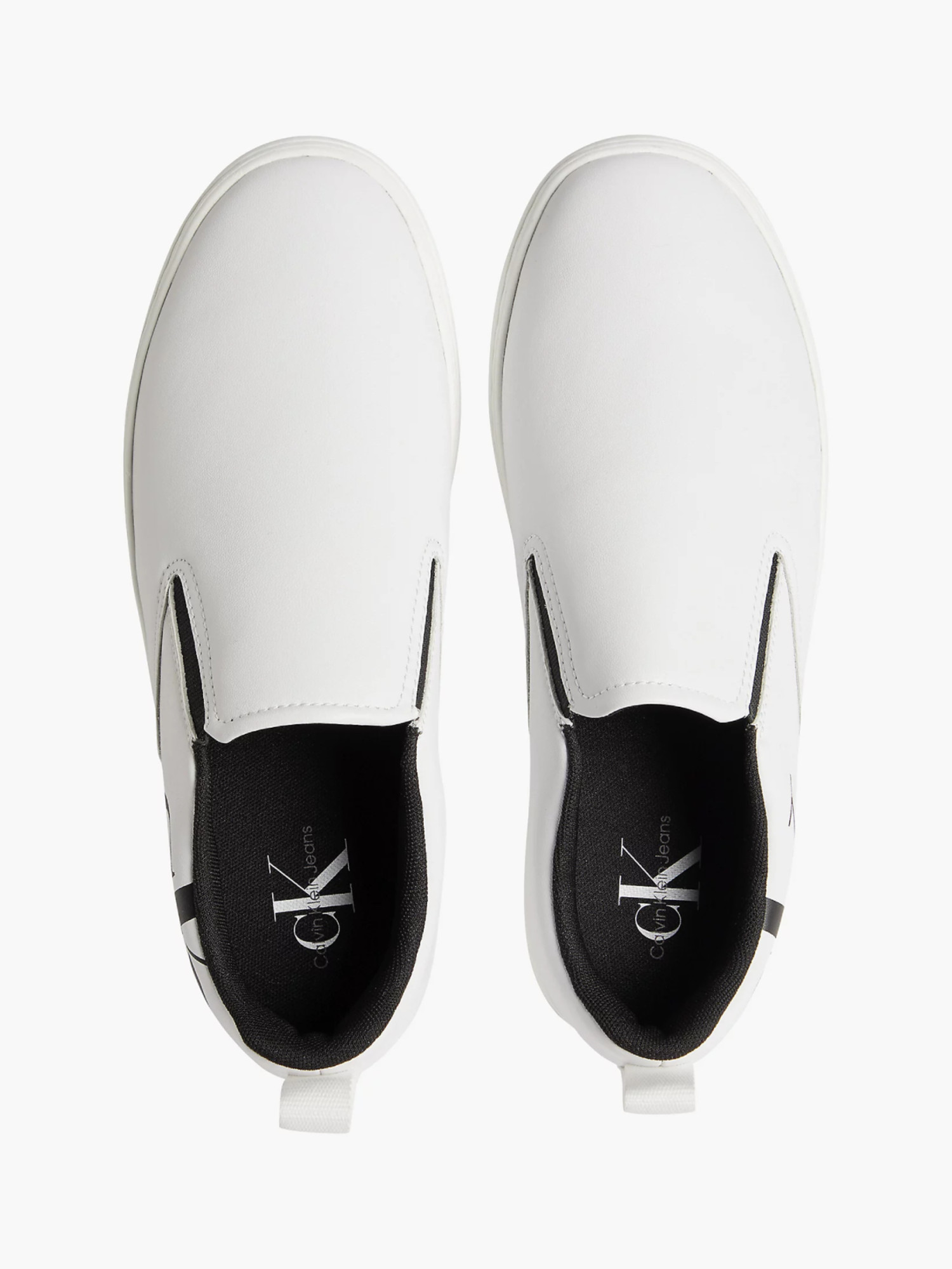 detail Calvin Klein pánske biele slip on