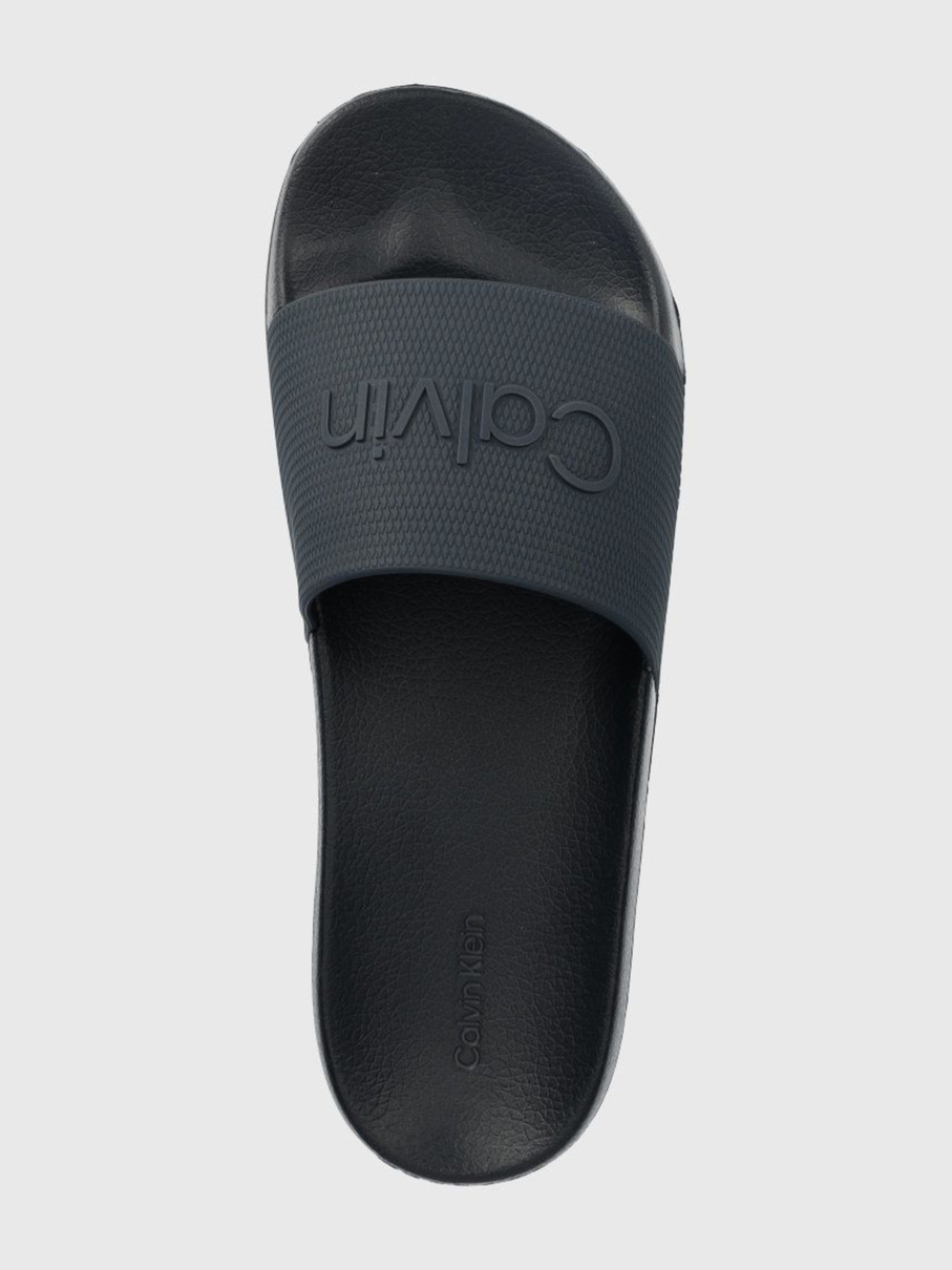 detail Calvin Klein pánske modré šľapky POOL SLIDE RUBBER