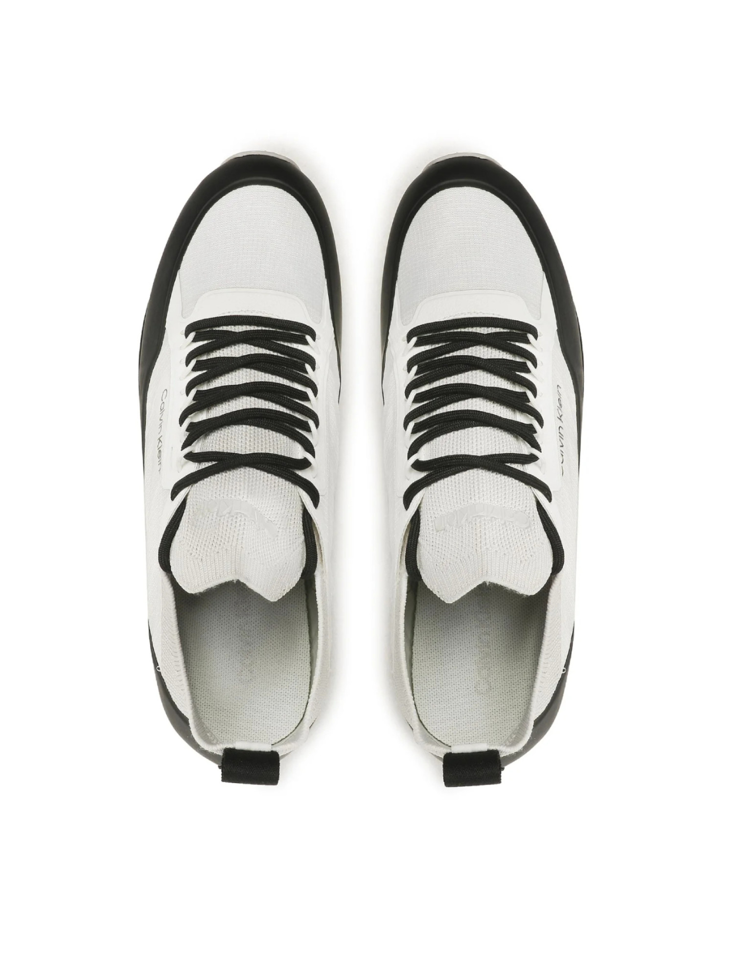 detail Calvin Klein pánske biele tenisky LOW TOP LACE UP NYLON