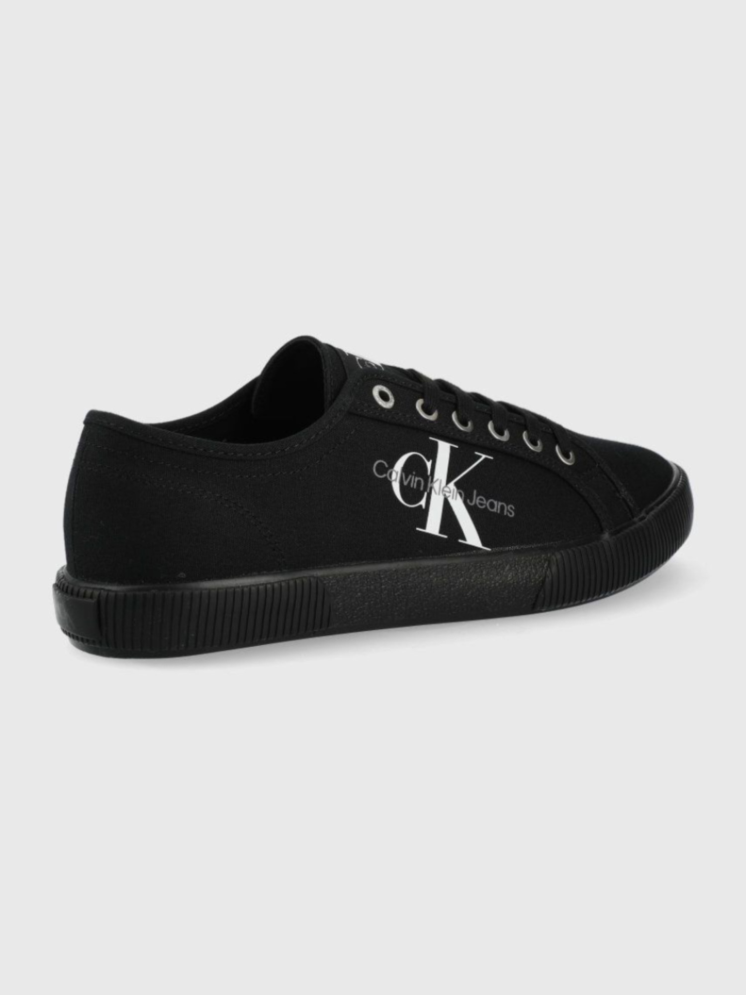 detail Calvin Klein pánske čierne plátené tenisky ESSENTIAL VULCANIZED 1