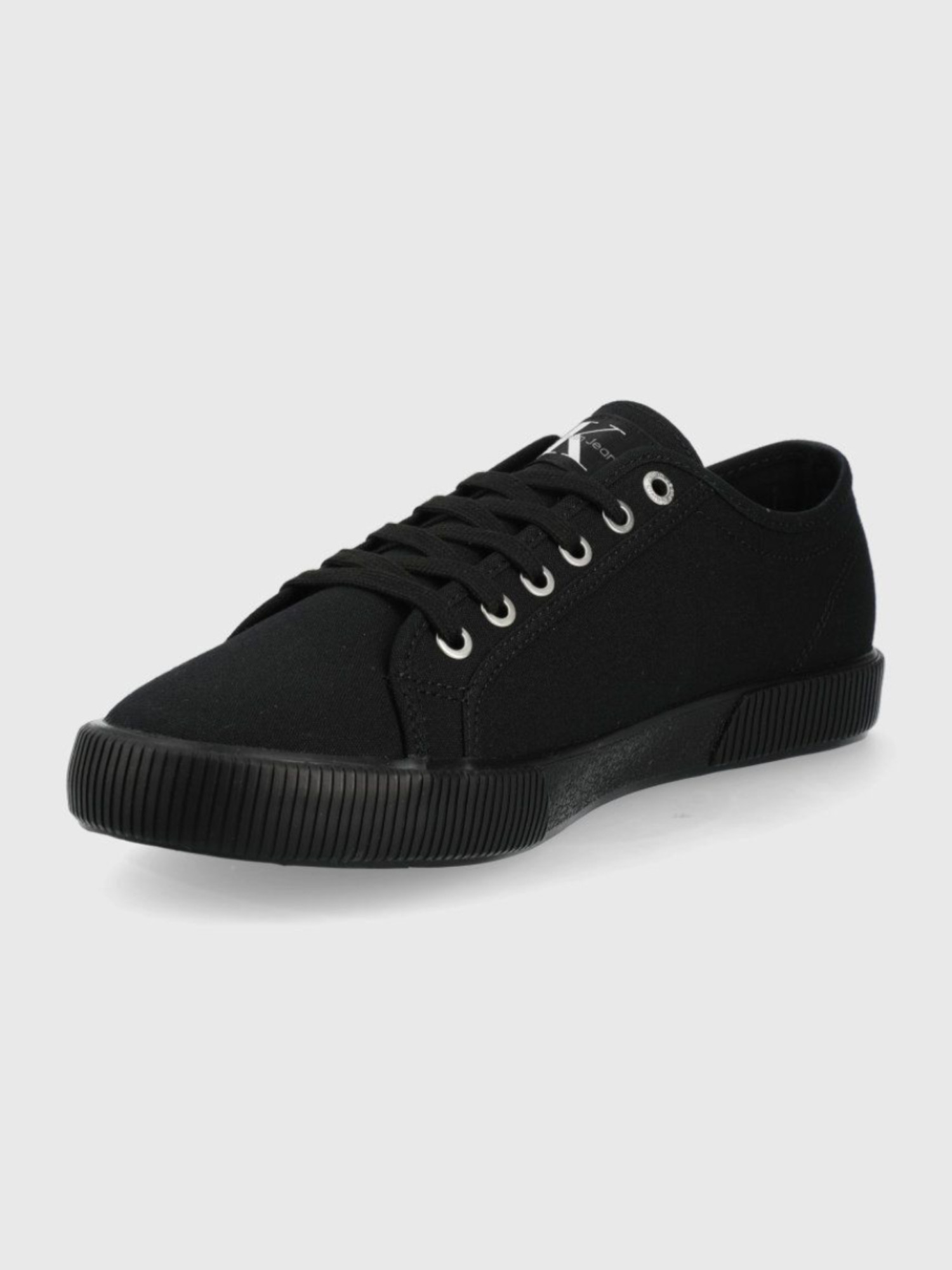 detail Calvin Klein pánske čierne plátené tenisky ESSENTIAL VULCANIZED 1