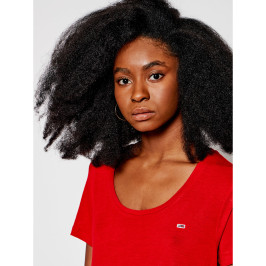 nahlad Tommy Jeans dámske červené tričko REGULAR 