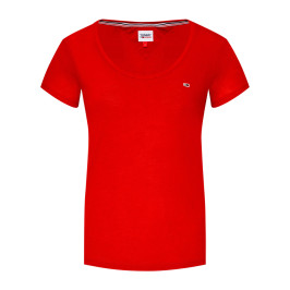 nahlad Tommy Jeans dámske červené tričko REGULAR 