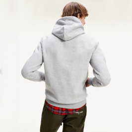 nahlad Tommy Jeans pánska sivá mikina s kapucňou