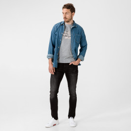 nahlad Pepe Jeans pánske čierne džínsy Finsbury