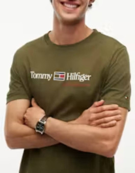 nahlad Tommy Hilfiger pánske khaki tričko