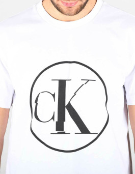 nahlad Calvin Klein pánske biele tričko Round
