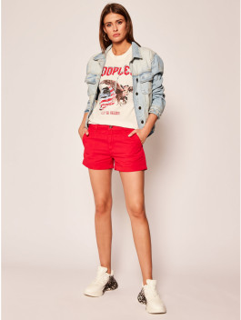 nahlad Pepe Jeans dámske červené šortky Balboa